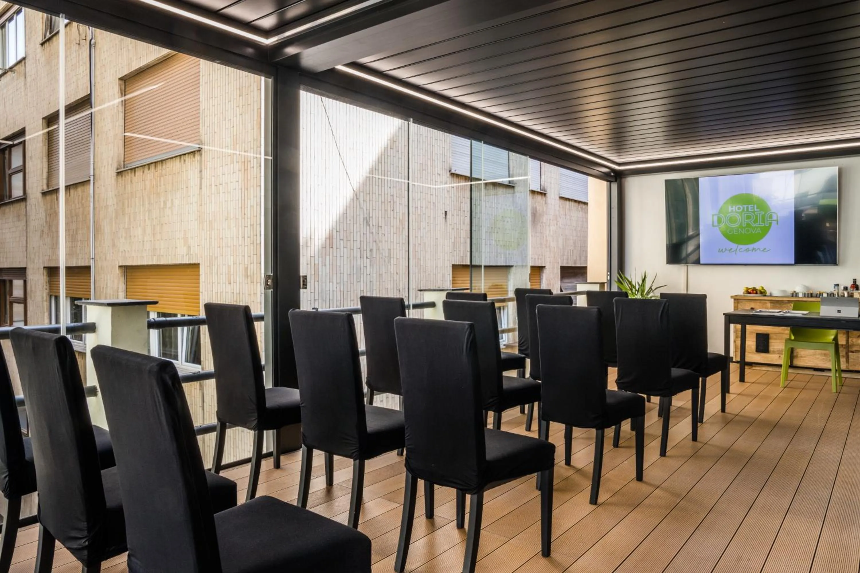 Seating area in Hotel Doria