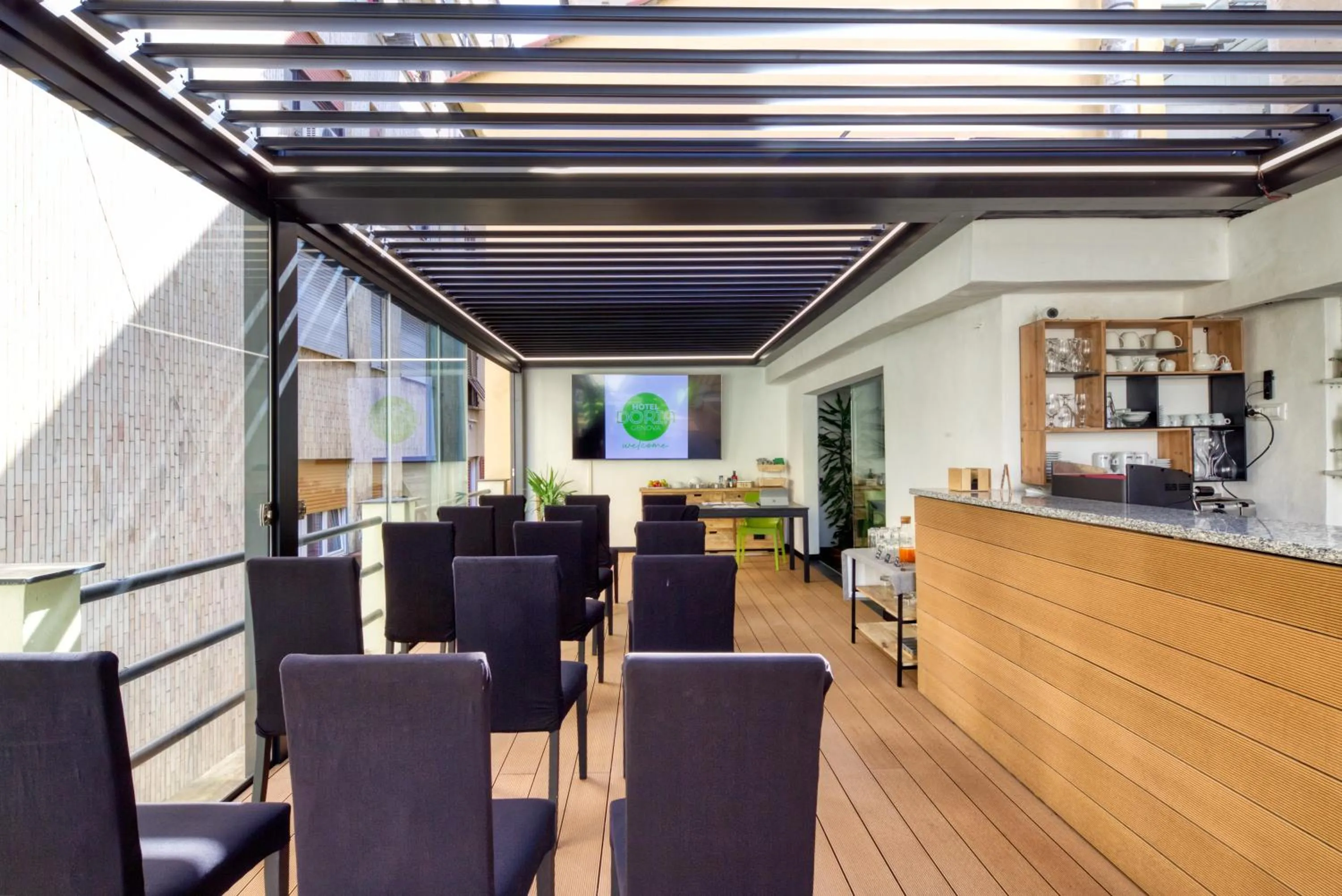 Seating area in Hotel Doria