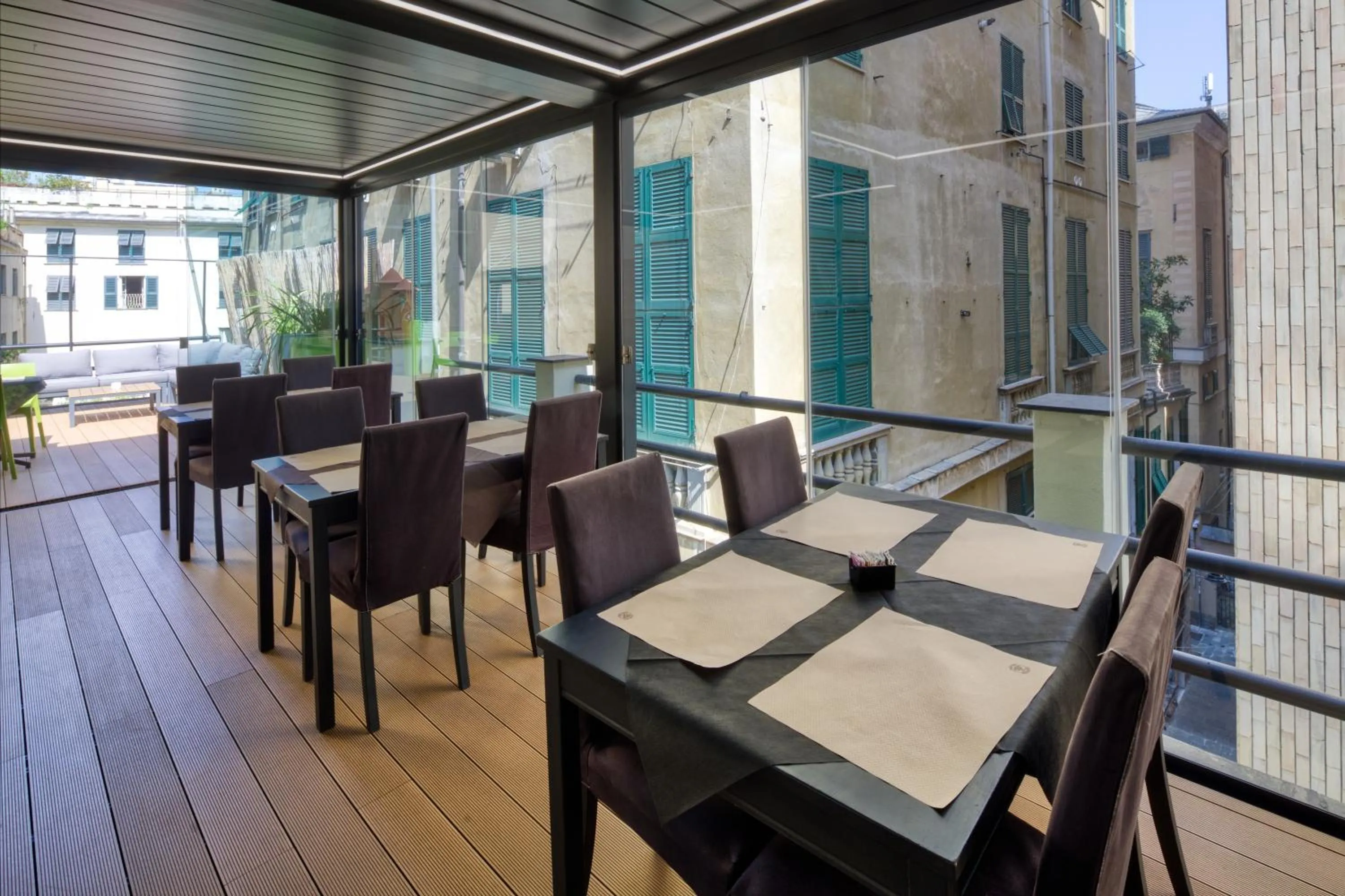 Seating area in Hotel Doria
