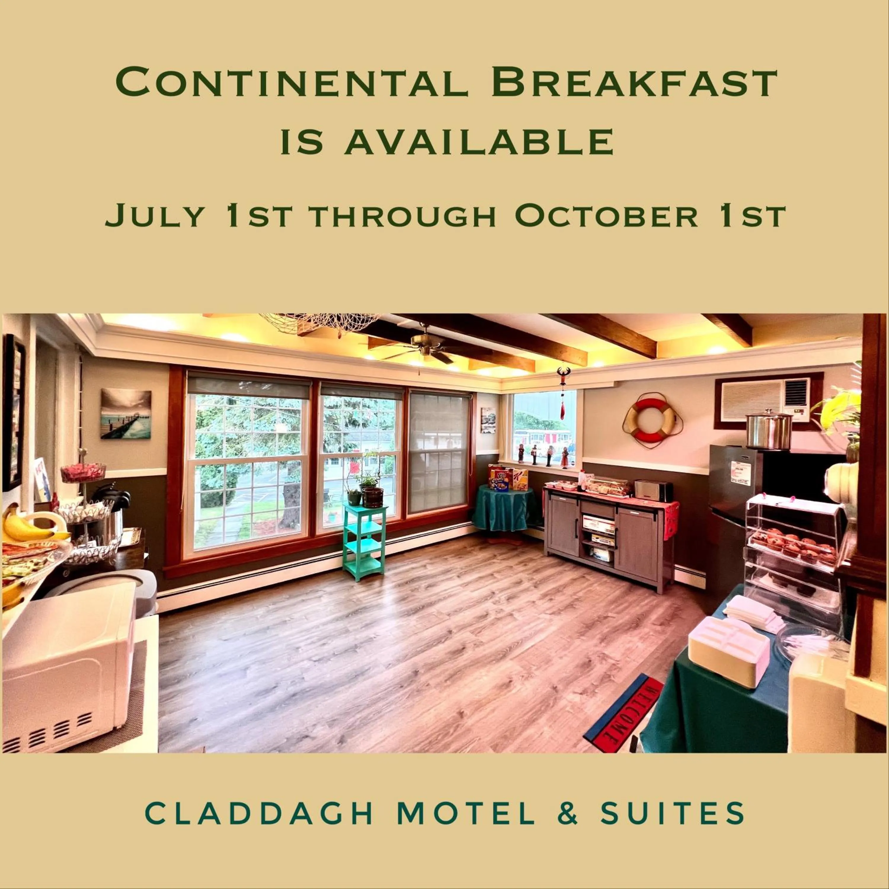 Continental breakfast in Claddagh Motel & Suites