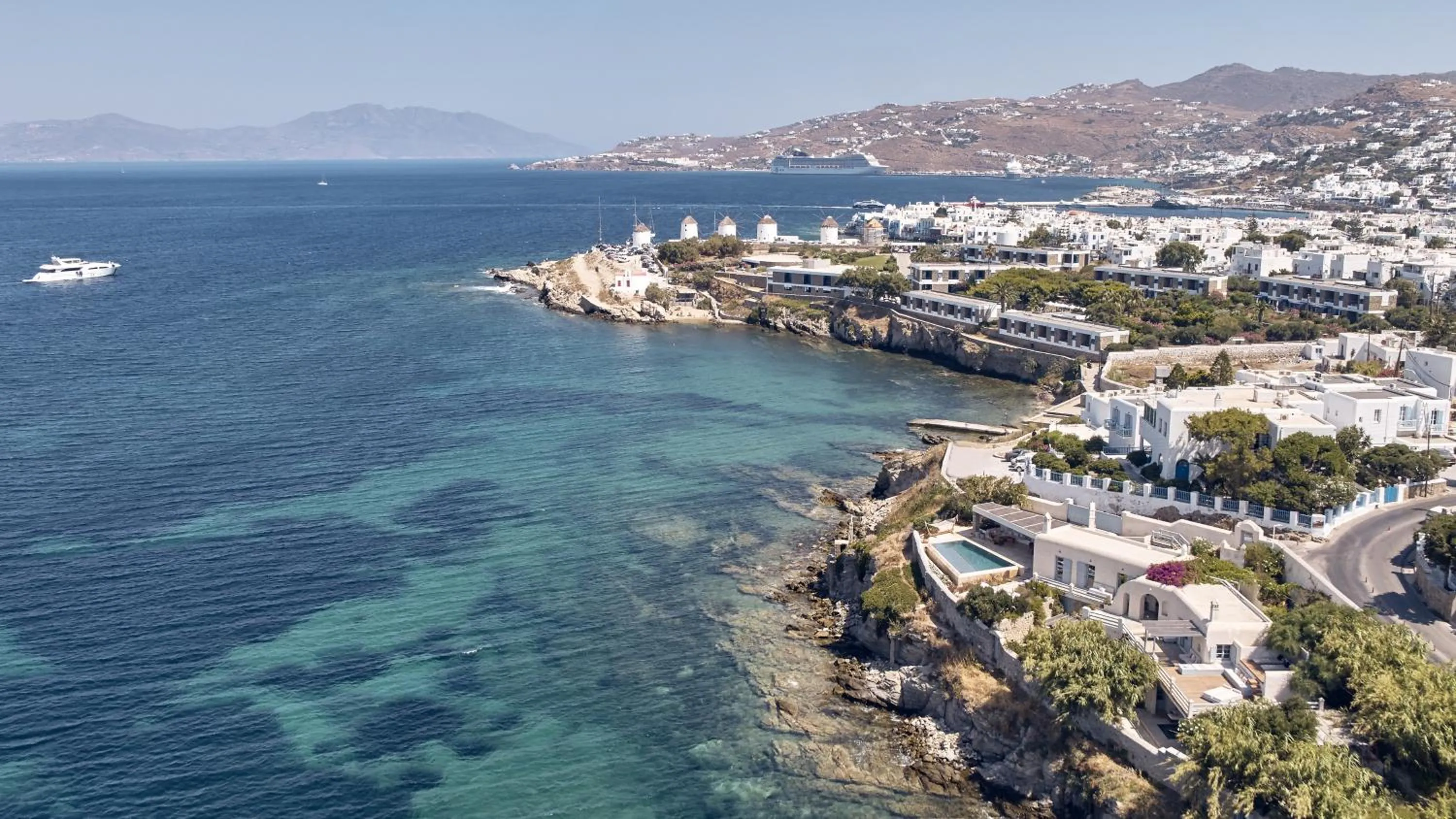 Natural landscape in Belvedere Mykonos - Waterfront Villa & Suites - The Leading Hotels of the World
