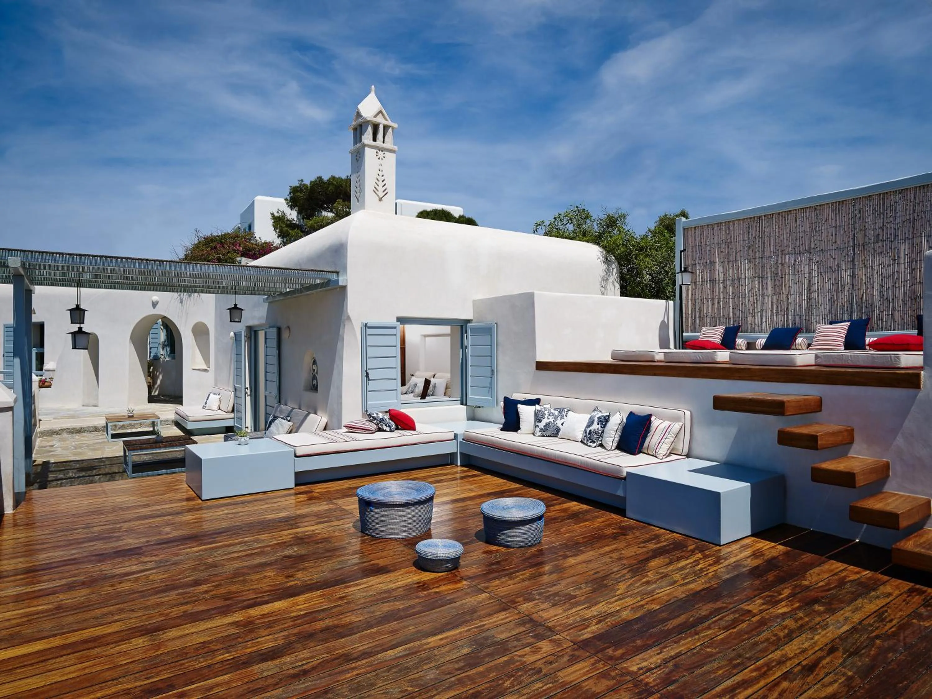 Patio in Belvedere Mykonos - Waterfront Villa & Suites - The Leading Hotels of the World