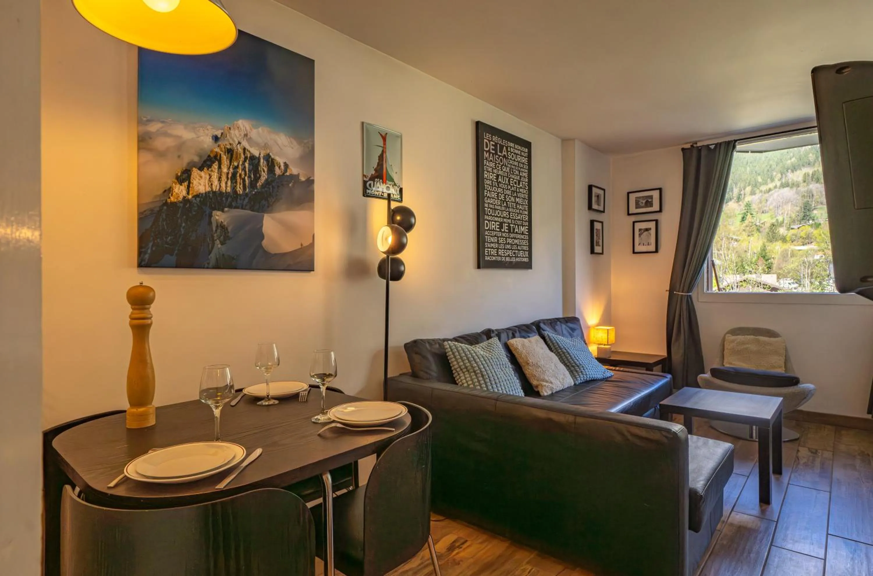 Living room in Apartment Grepon 3A - A Central Chamonix Haven