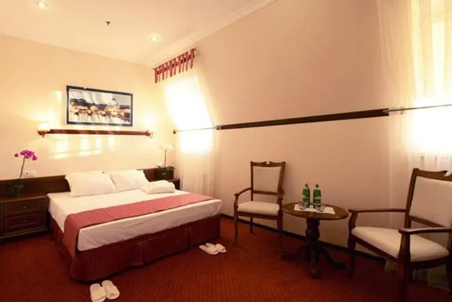 Bed in Hotel Ukraine Rivne