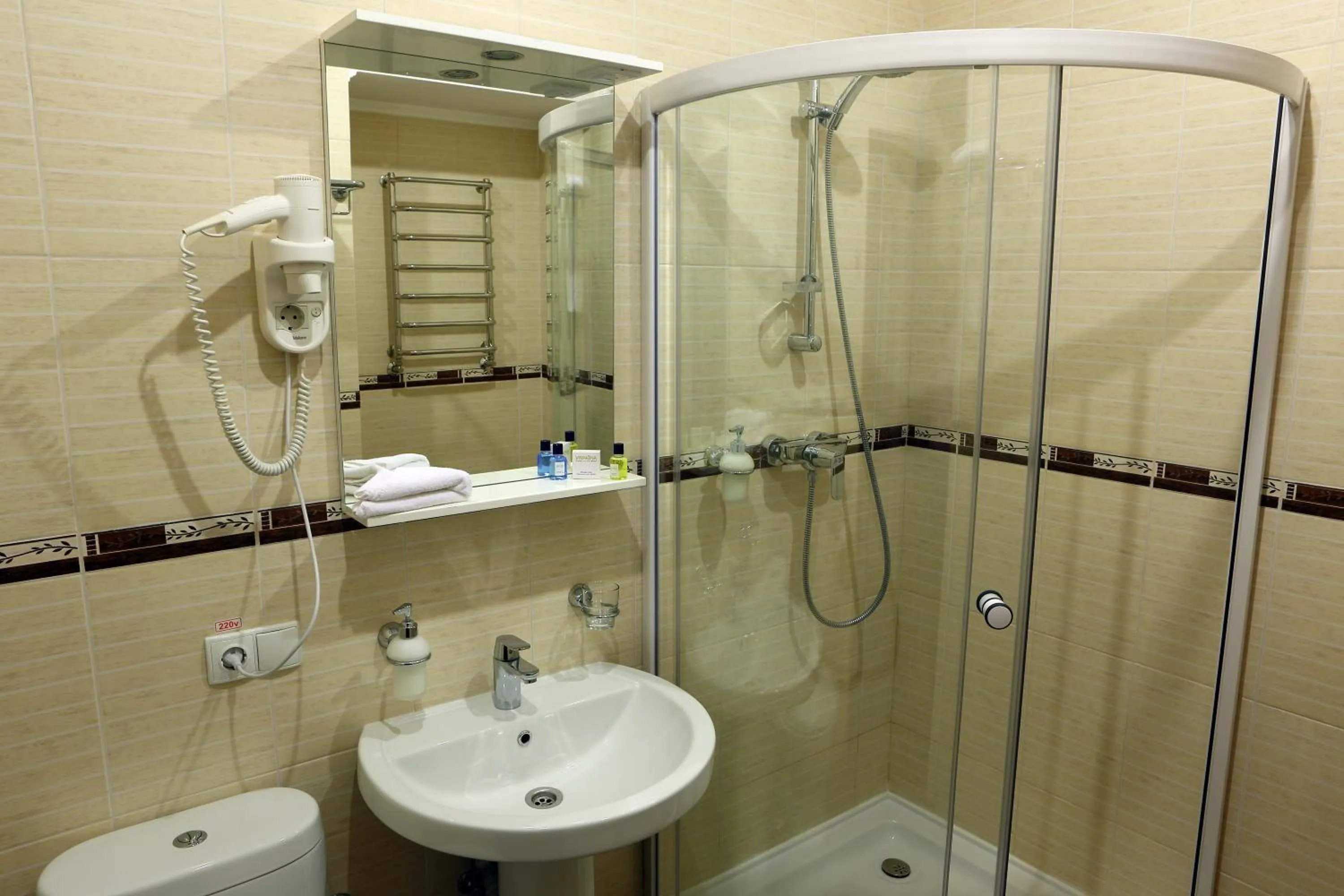 Bathroom in Hotel Ukraine Rivne