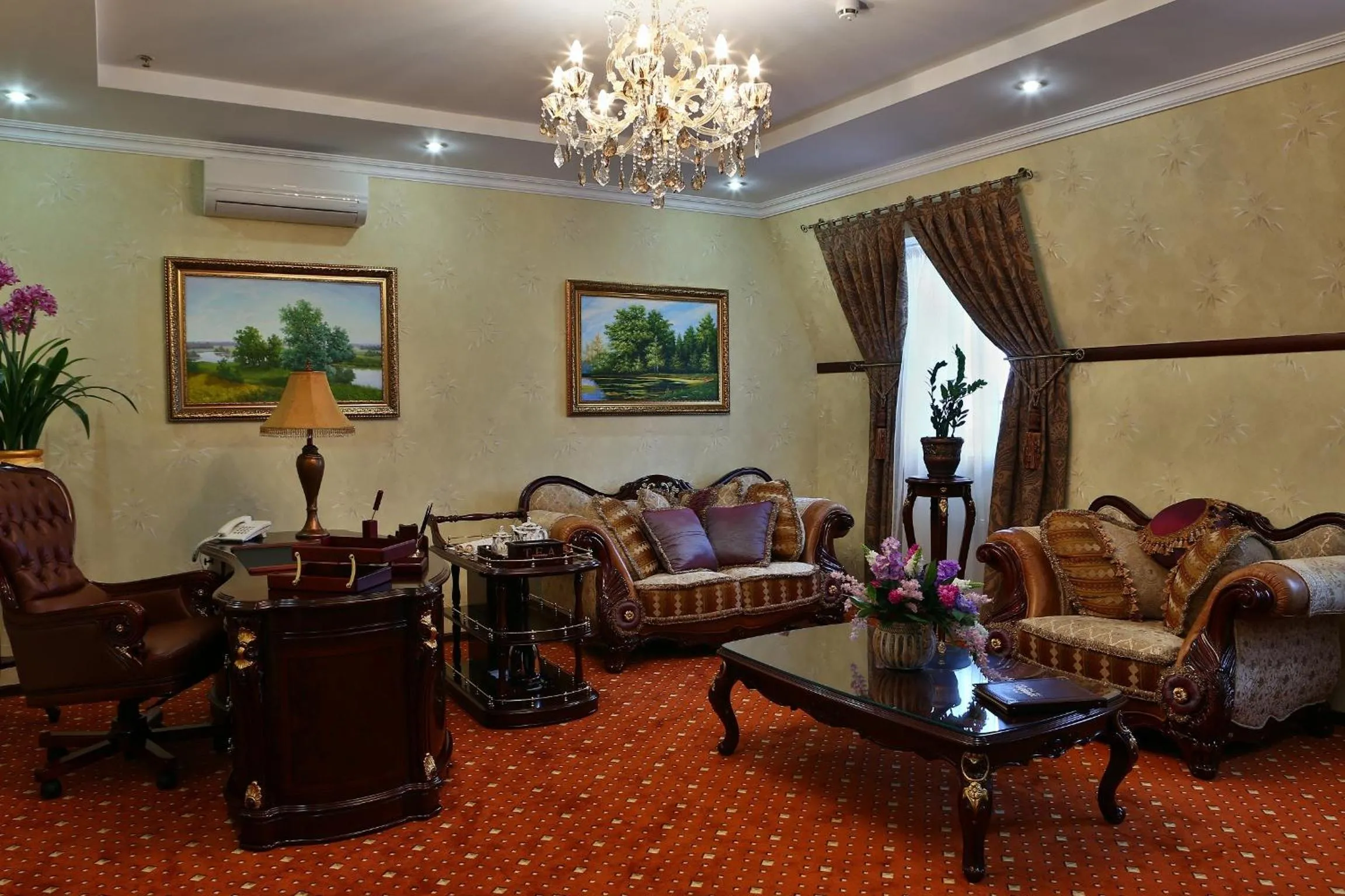 Seating area in Hotel Ukraine Rivne