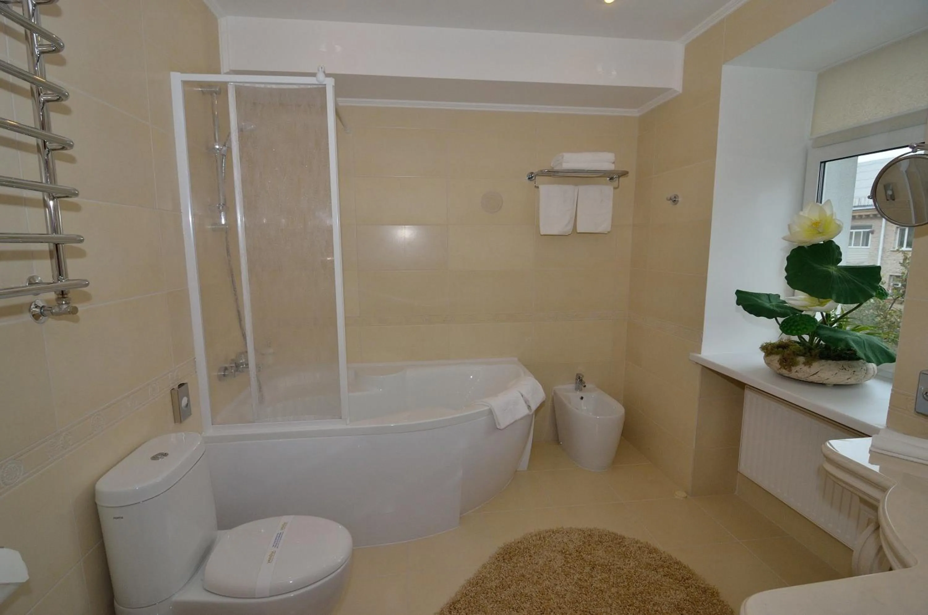 Bathroom in Hotel Ukraine Rivne