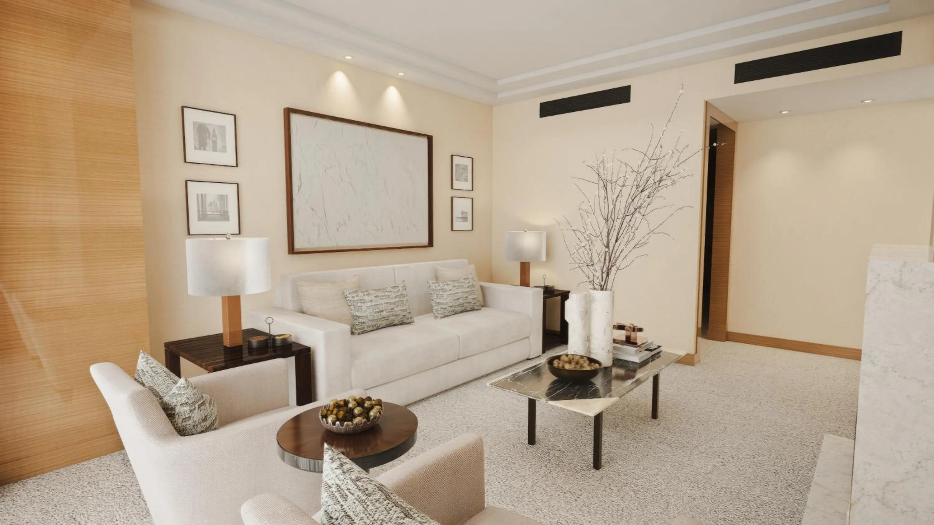 Living room in Four Seasons Hotel London at Park Lane