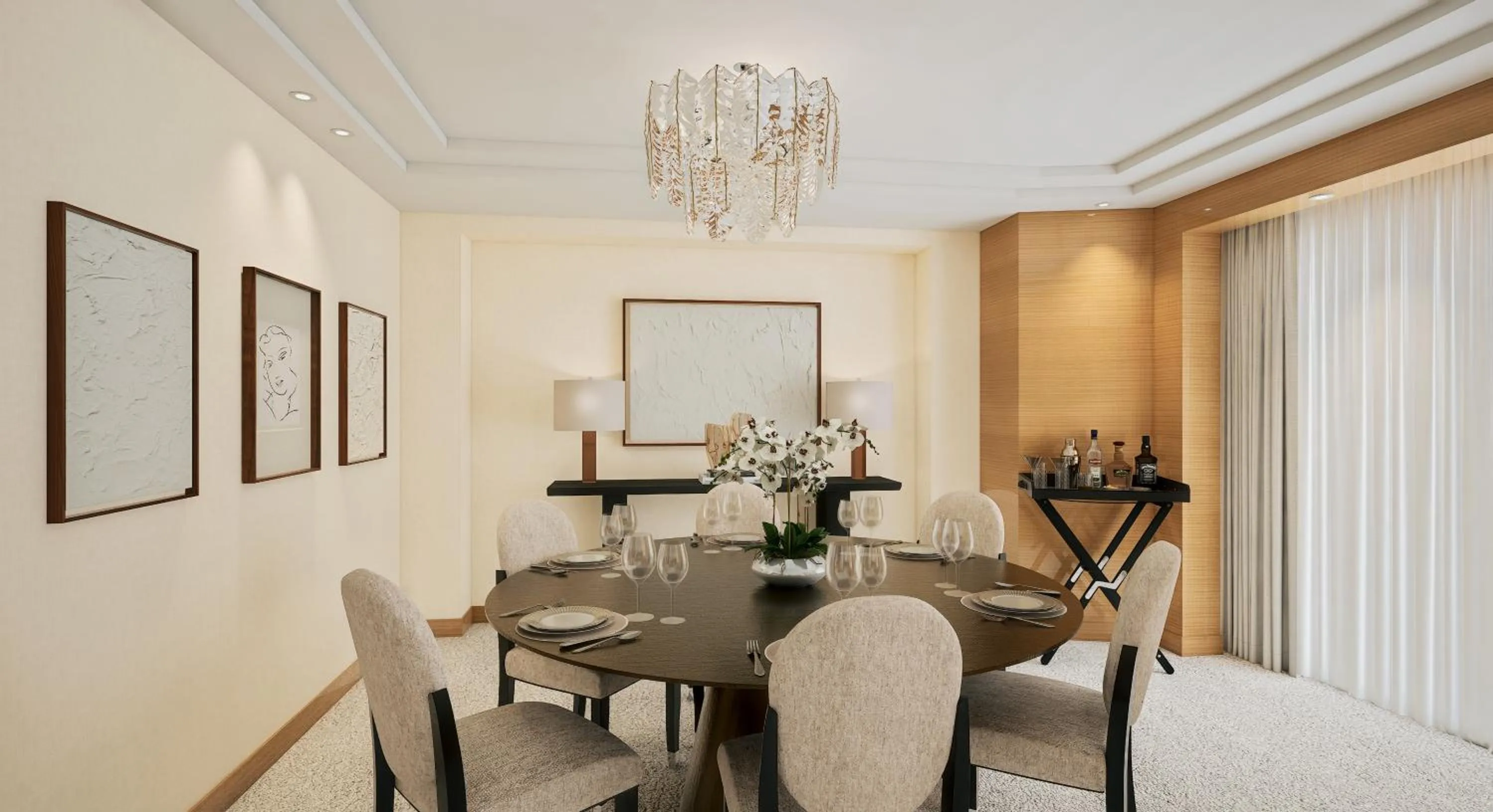 Dining area in Four Seasons Hotel London at Park Lane