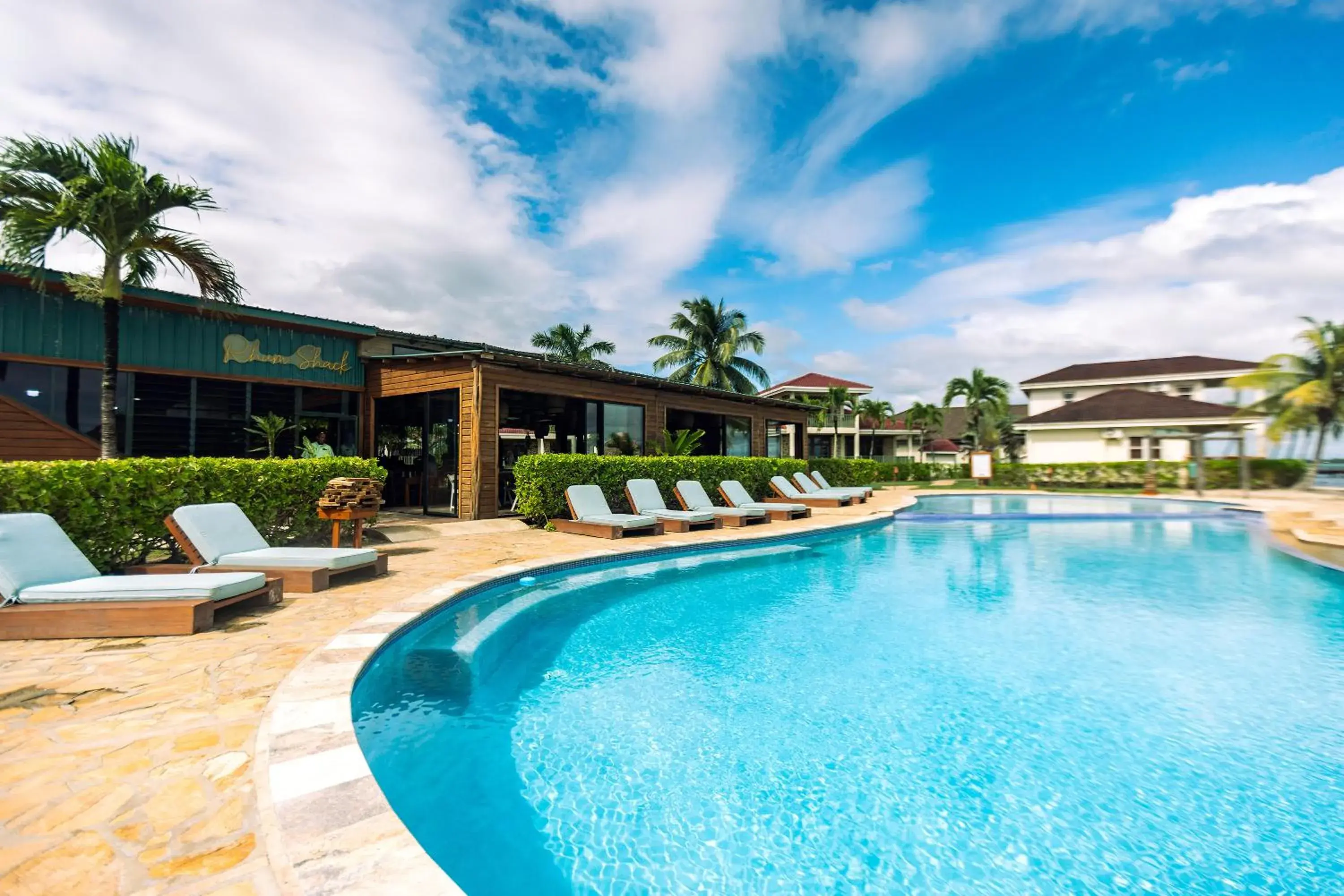 Pool view in Hopkins Bay Belize a Muy'Ono Resort Pool view in Hopkins Bay Belize a Muy'Ono Resort