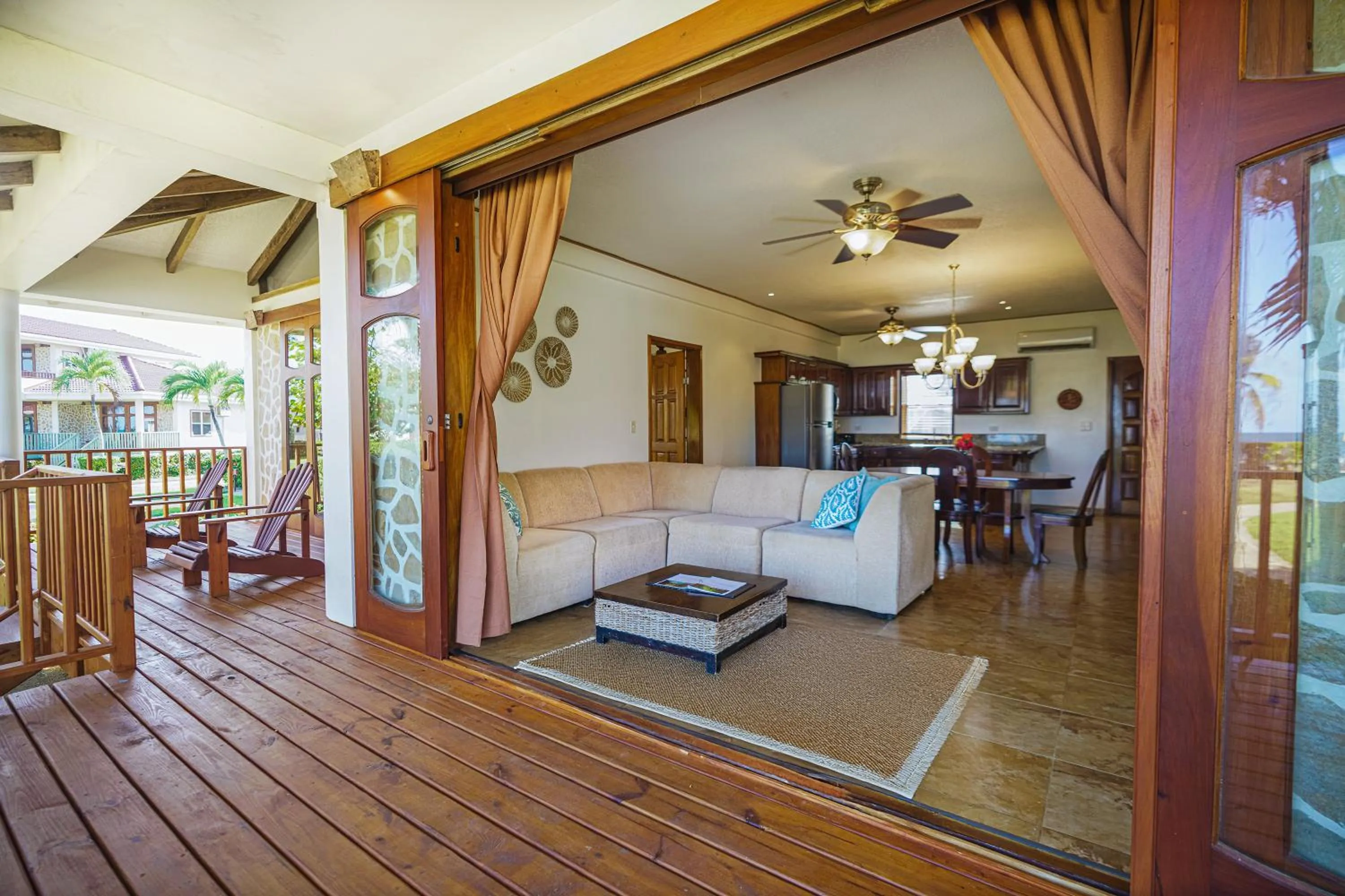 Living room in Hopkins Bay Belize a Muy'Ono Resort