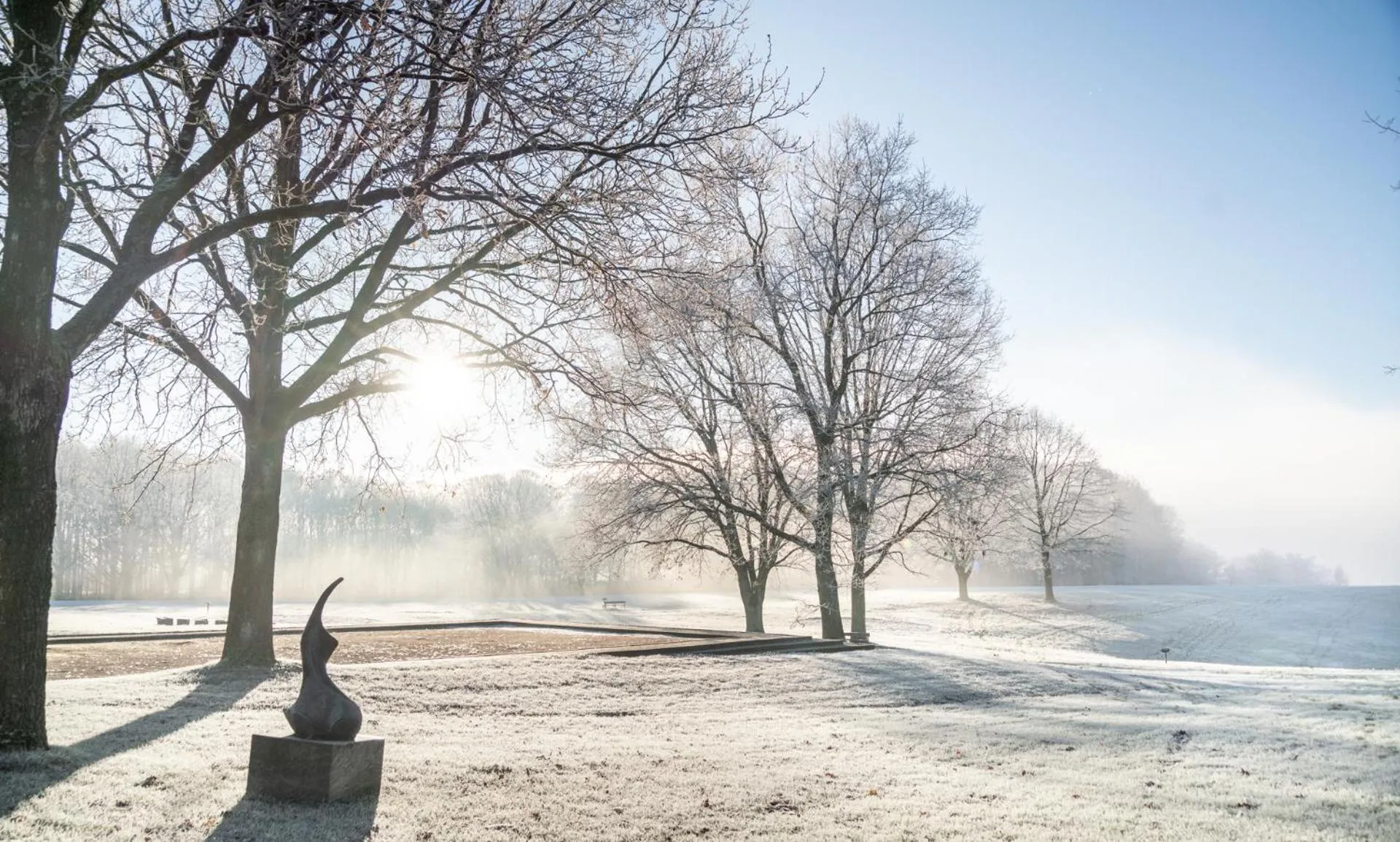 Natural landscape in Skanderborg Park
