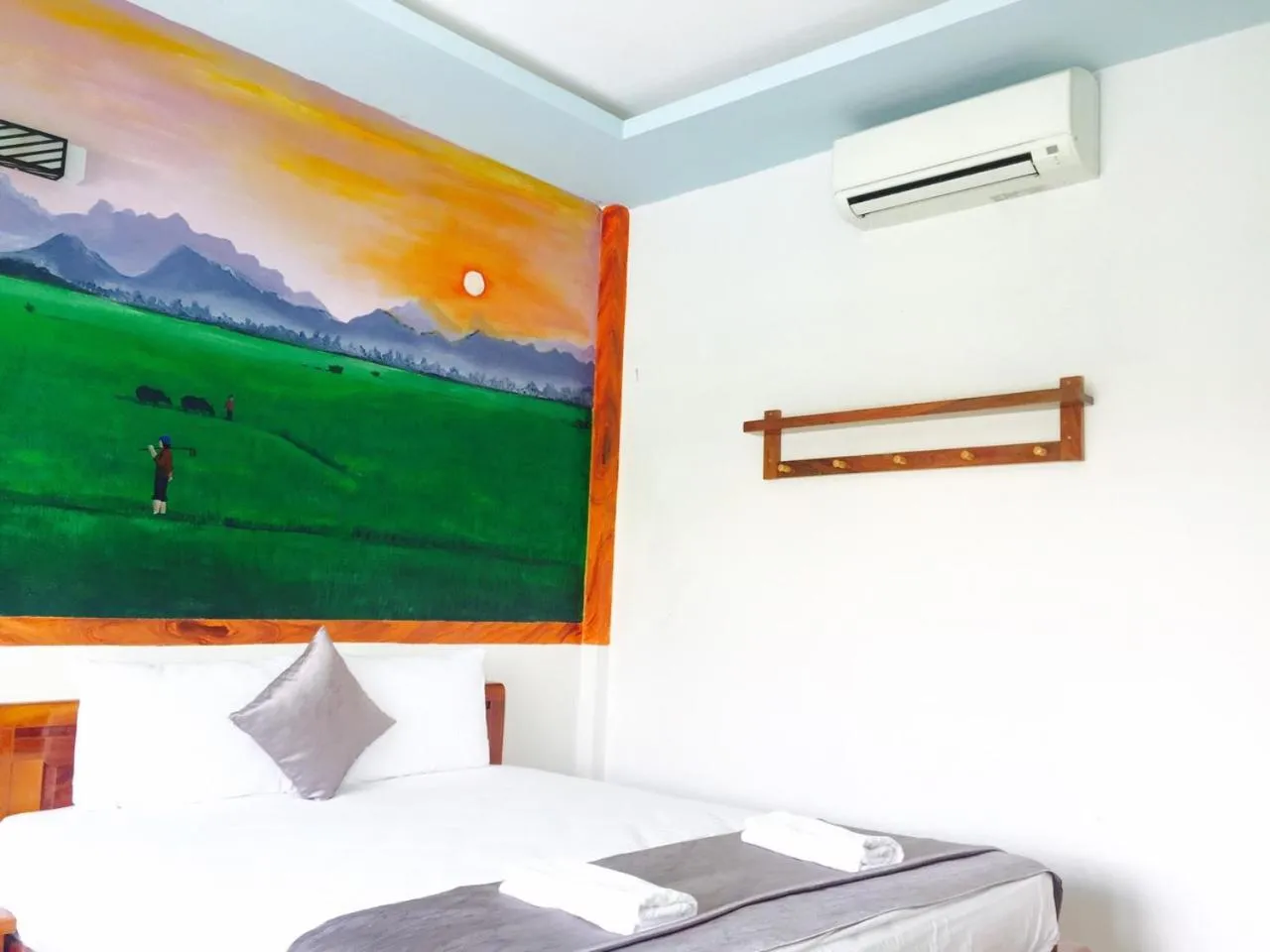 Bed in Palafita Bungalow