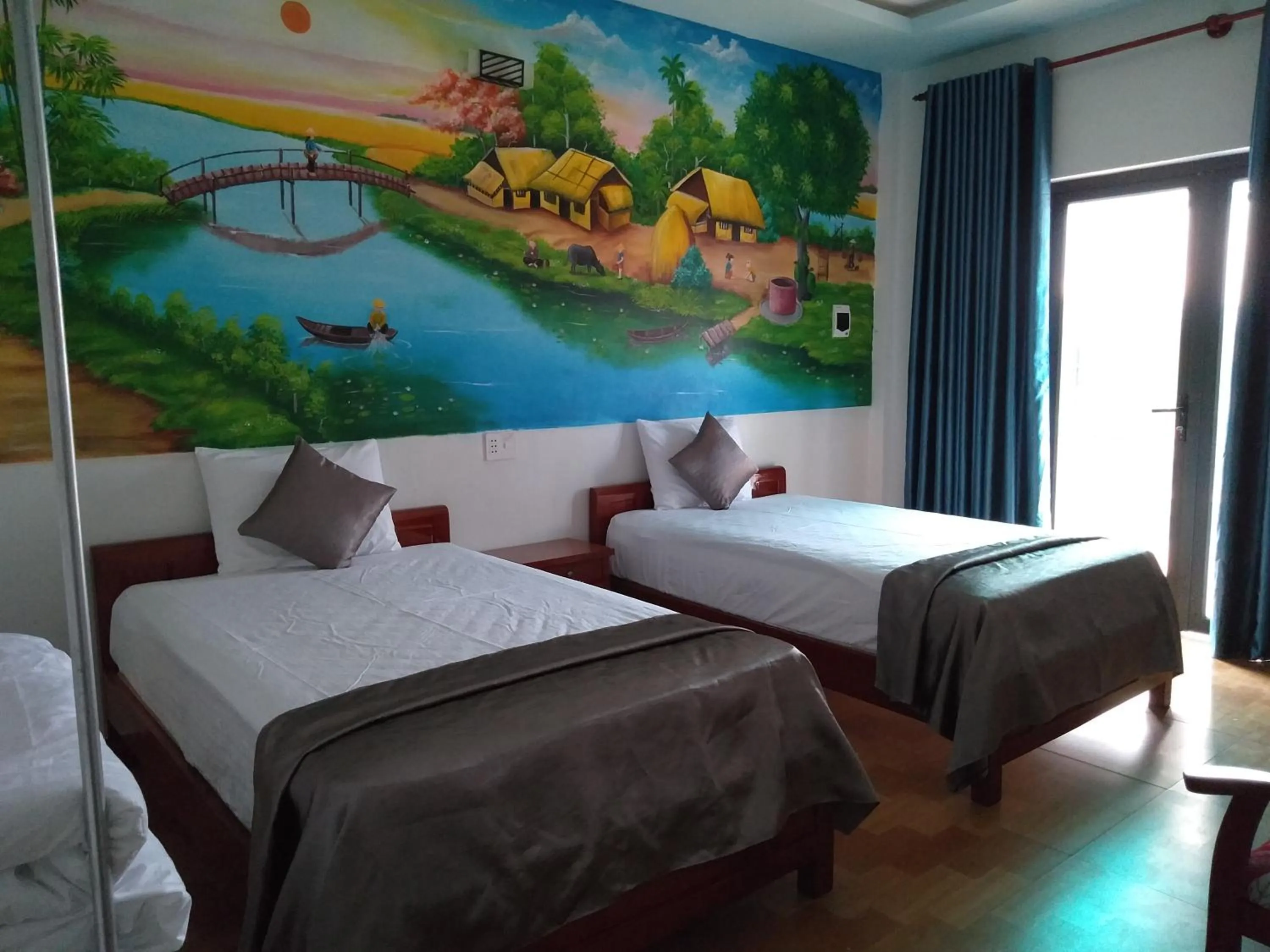 Bed in Palafita Bungalow