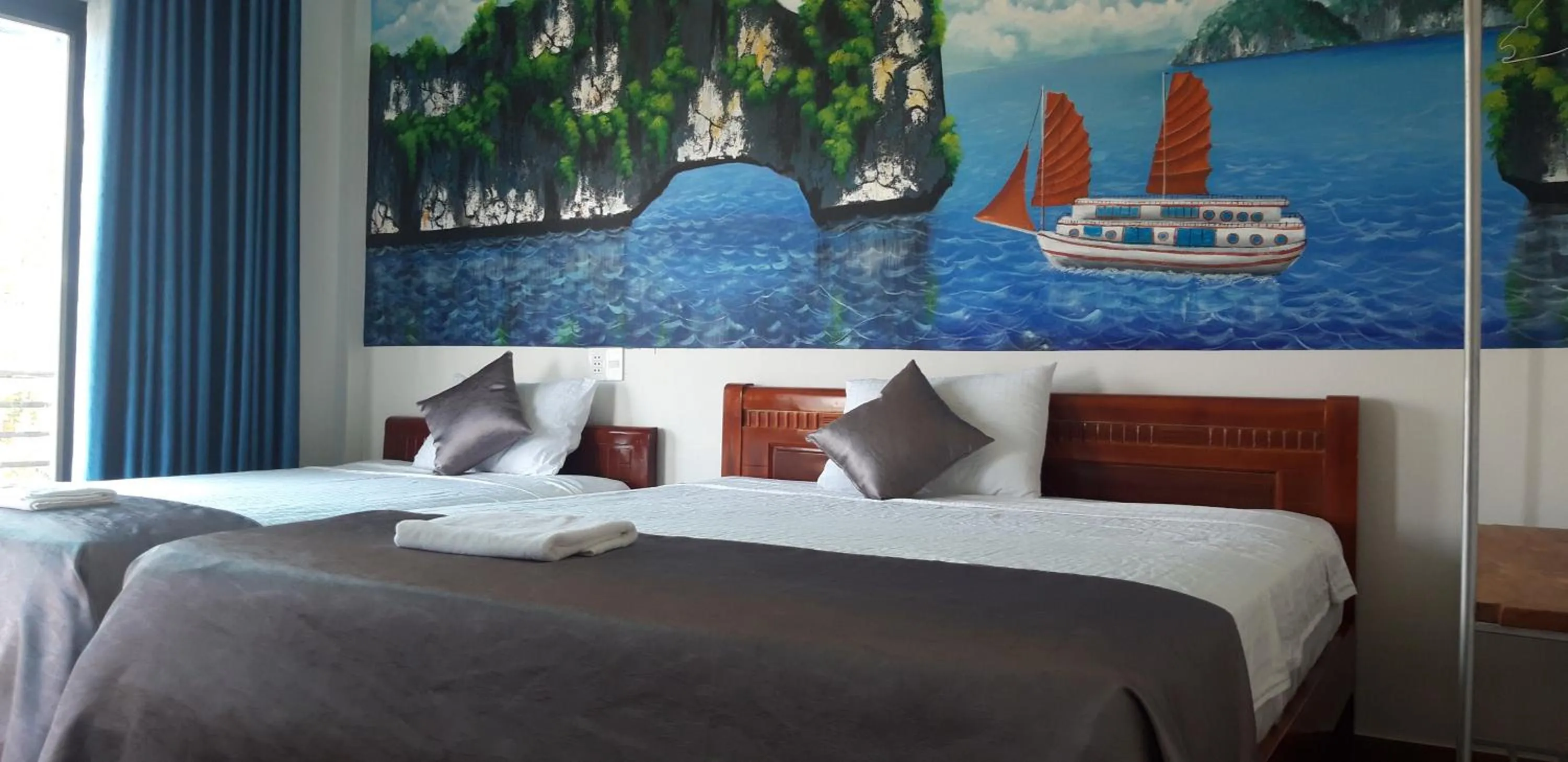 Bed in Palafita Bungalow