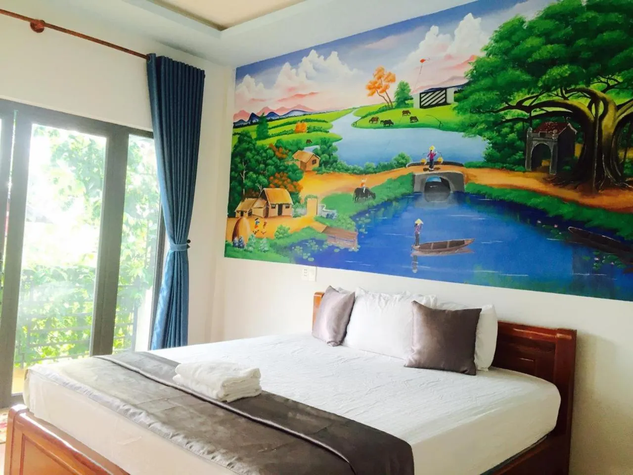 Bed in Palafita Bungalow