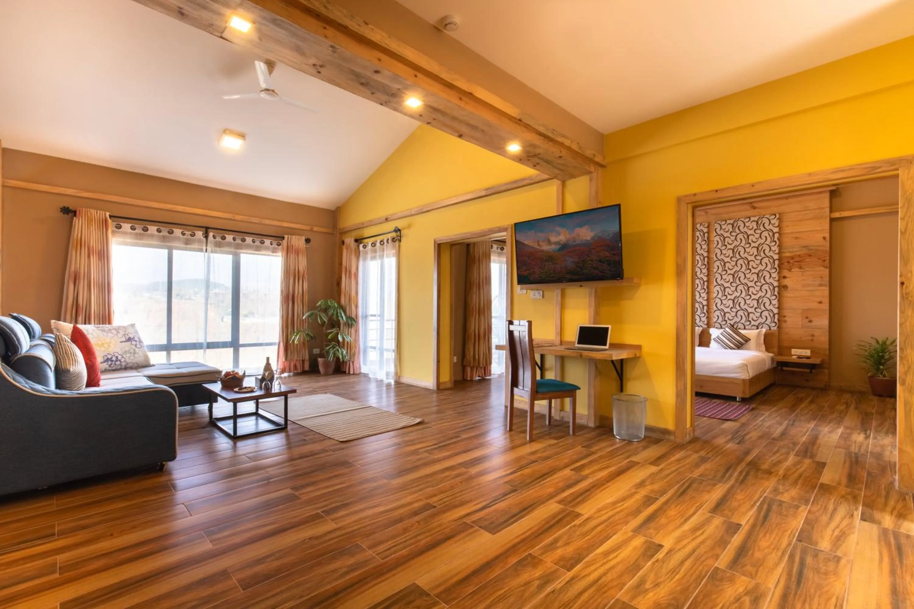 Bed in Sunshine Resort Pokhara - Your Private Paradise