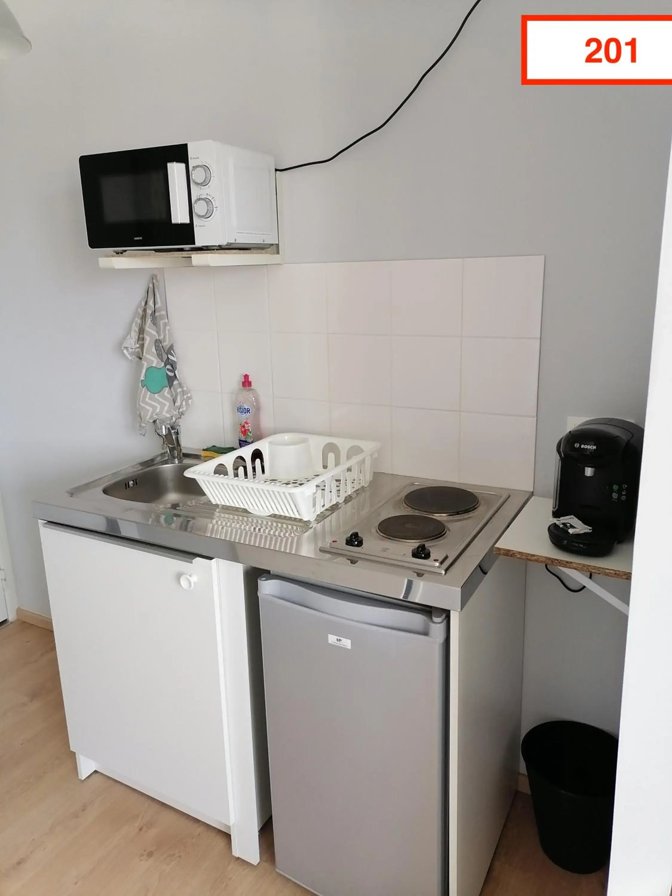 Bedroom, Kitchen/Kitchenette in Immoappart 