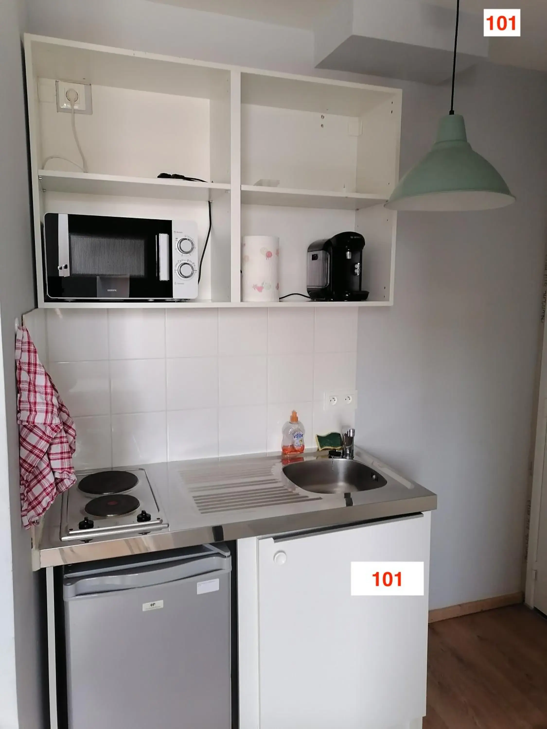 Bedroom, Kitchen/Kitchenette in Immoappart 