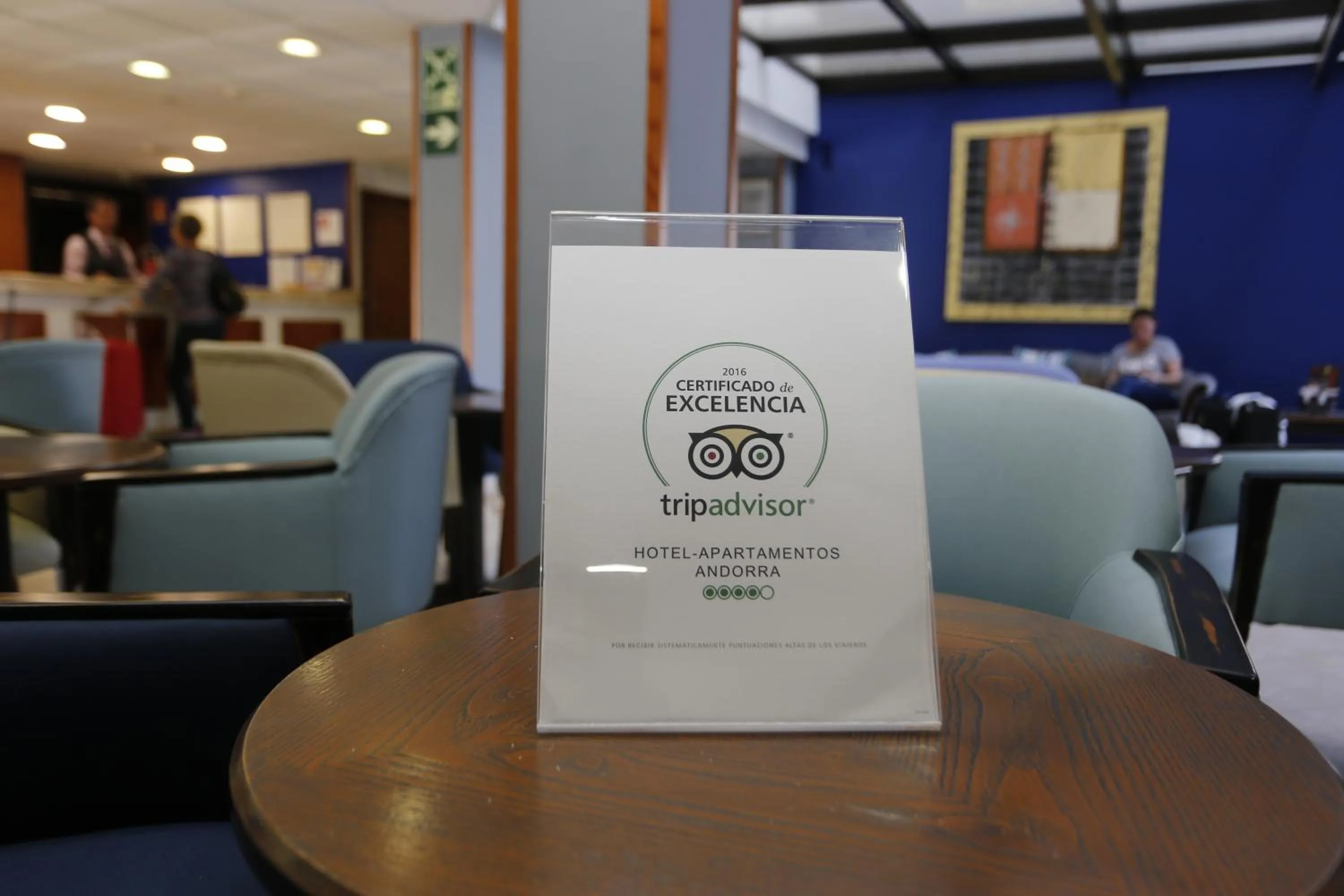 Certificate/Award in Hotel-Apartamentos Andorra