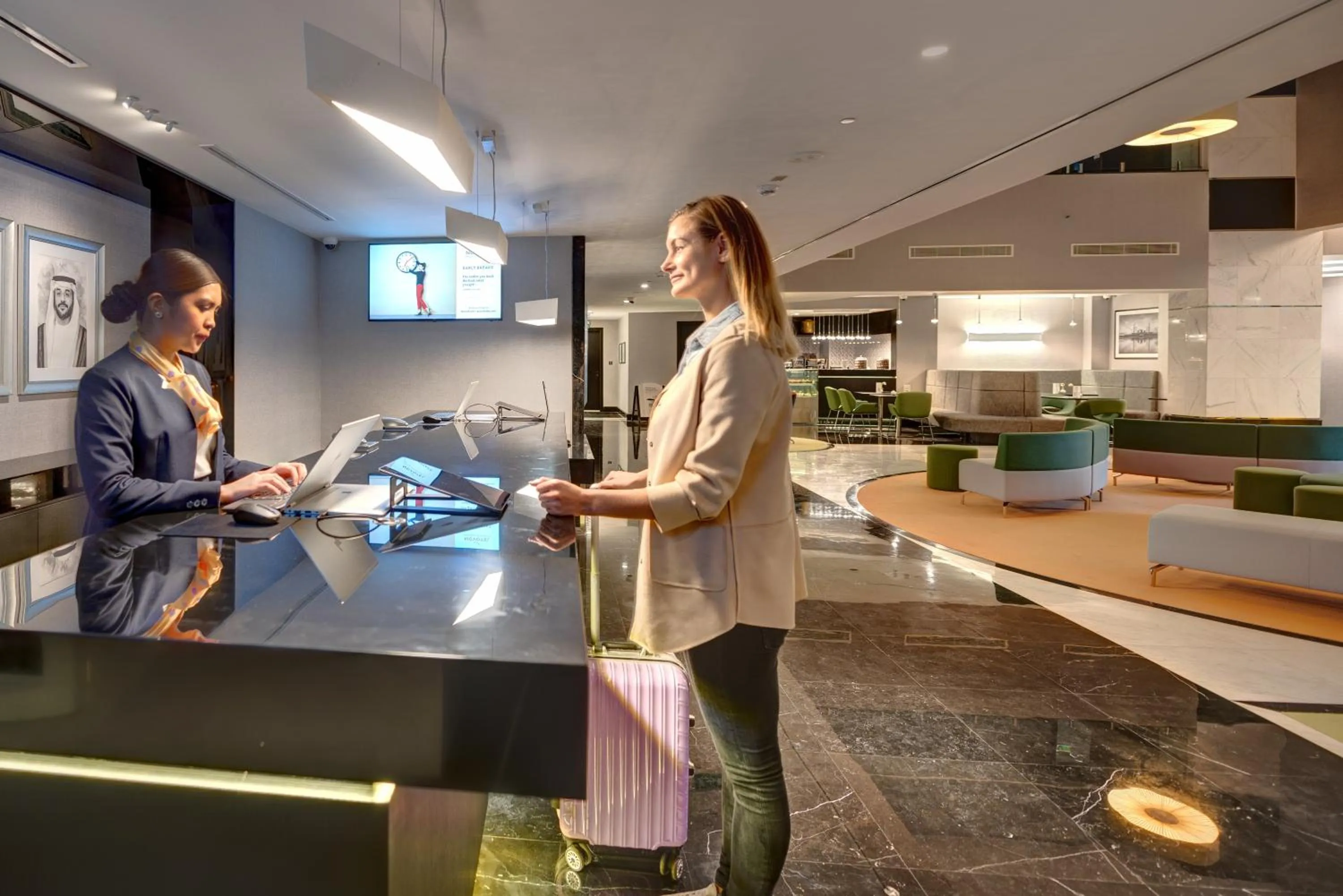 Lobby or reception in Novotel Sharjah Expo Centre