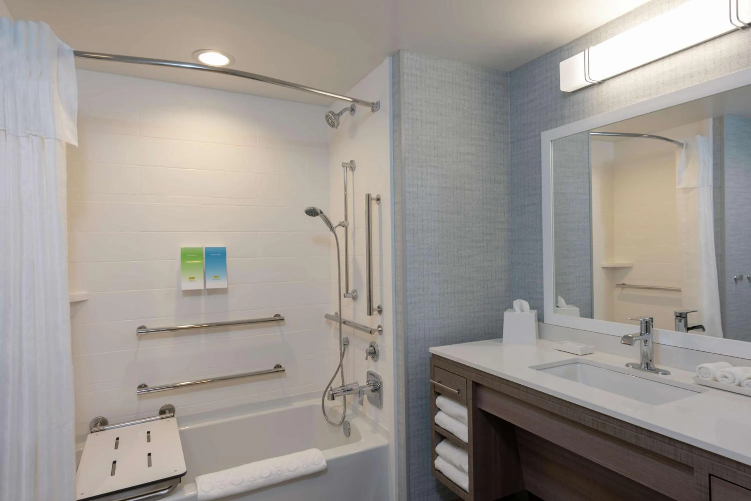 Bathroom in Home2 Suites By Hilton Indianapolis Airport