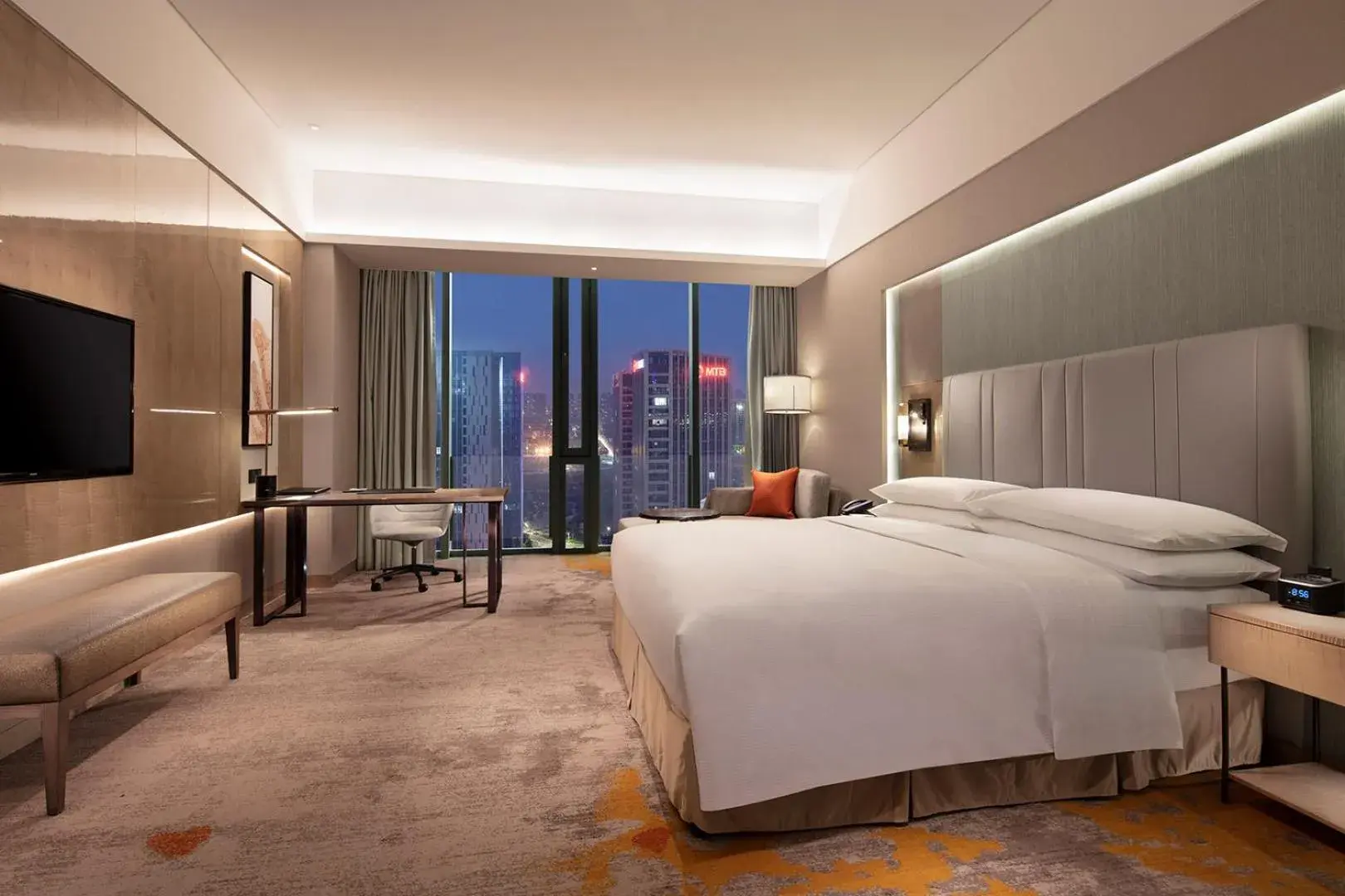 Bed in Hilton Taizhou Bed in Hilton Taizhou
