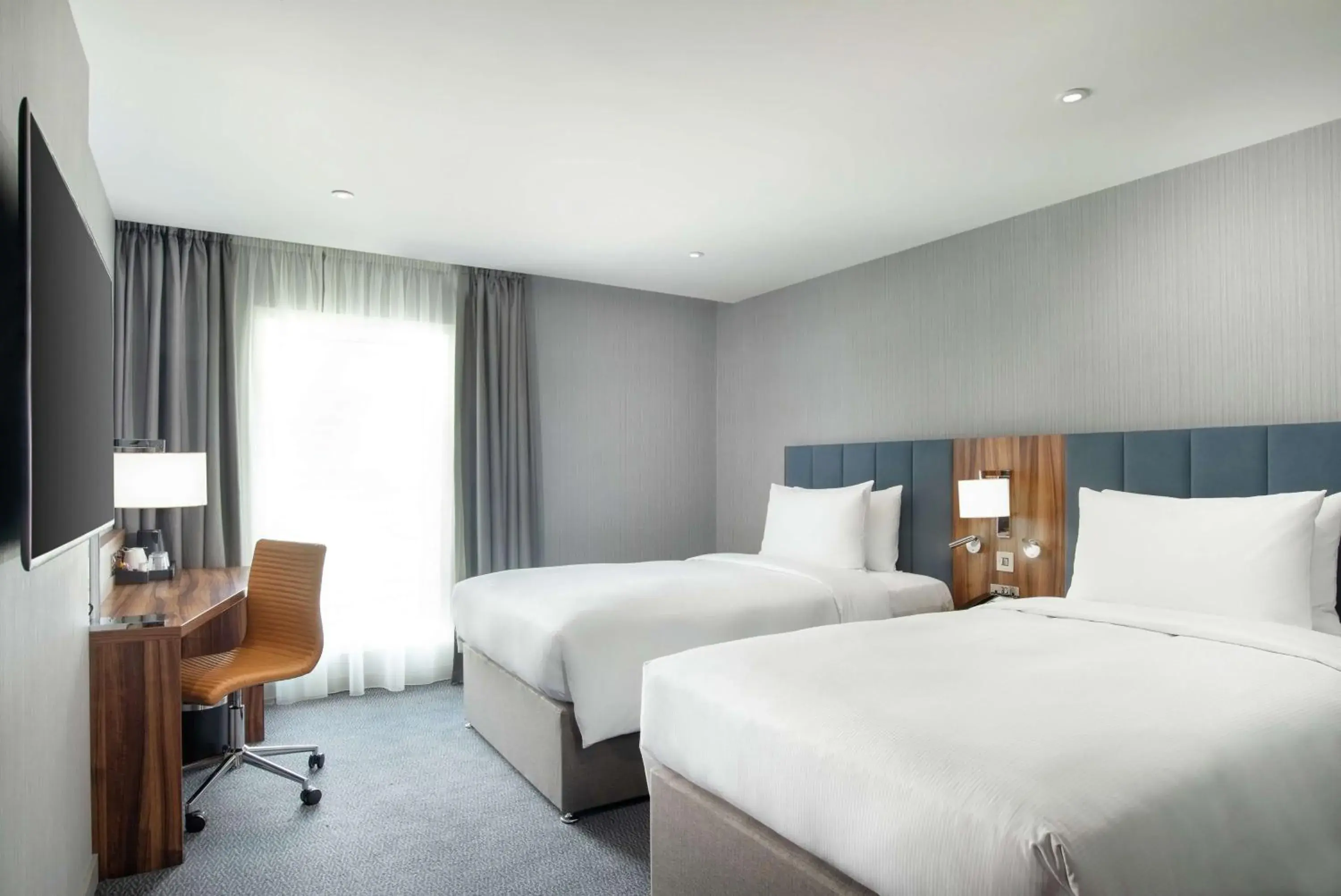 Twin Room in Hilton Garden Inn London Heathrow Terminal 2 and 3 Twin Room in Hilton Garden Inn London Heathrow Terminal 2 and 3