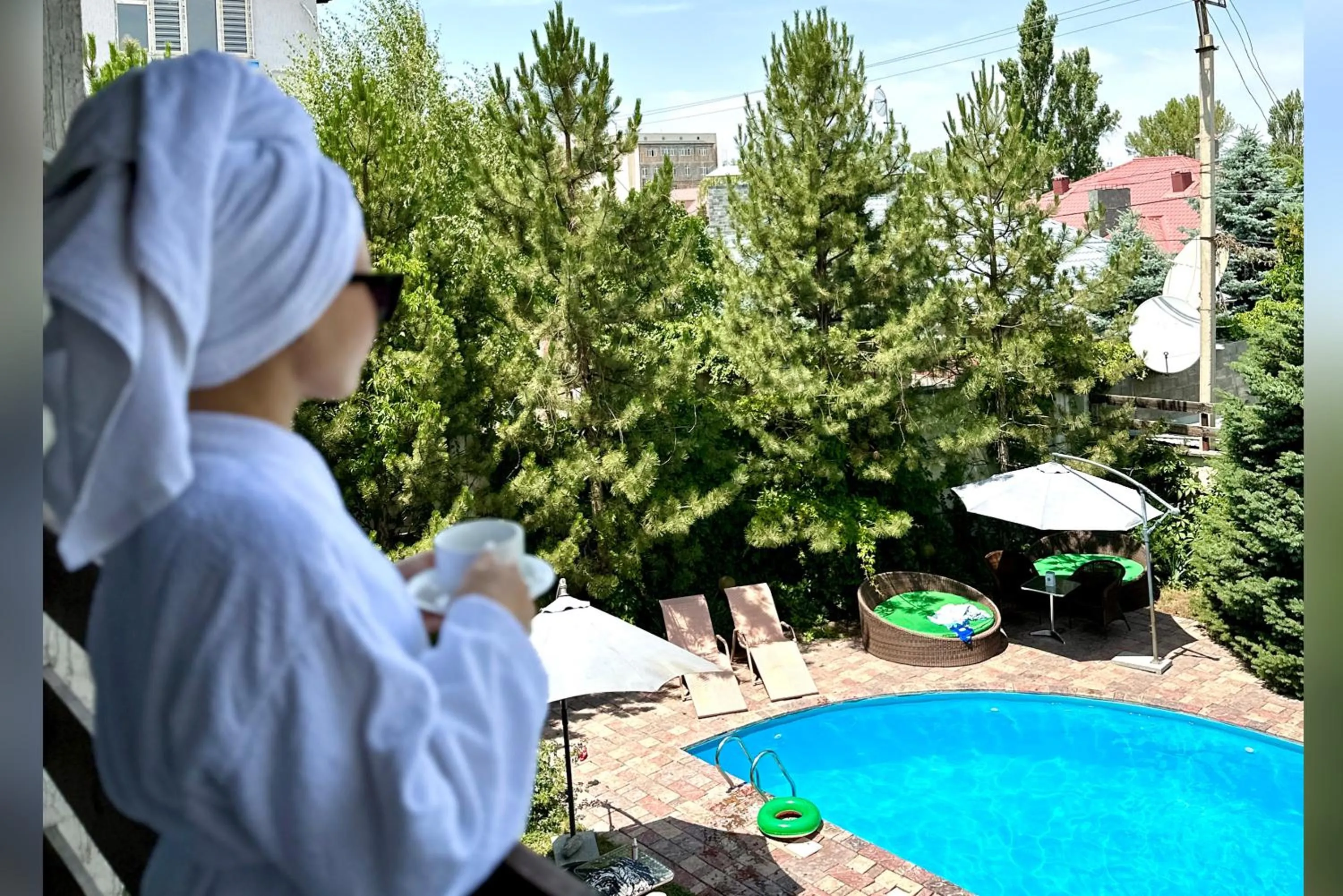 Pool view in Tian-Shan Hotel