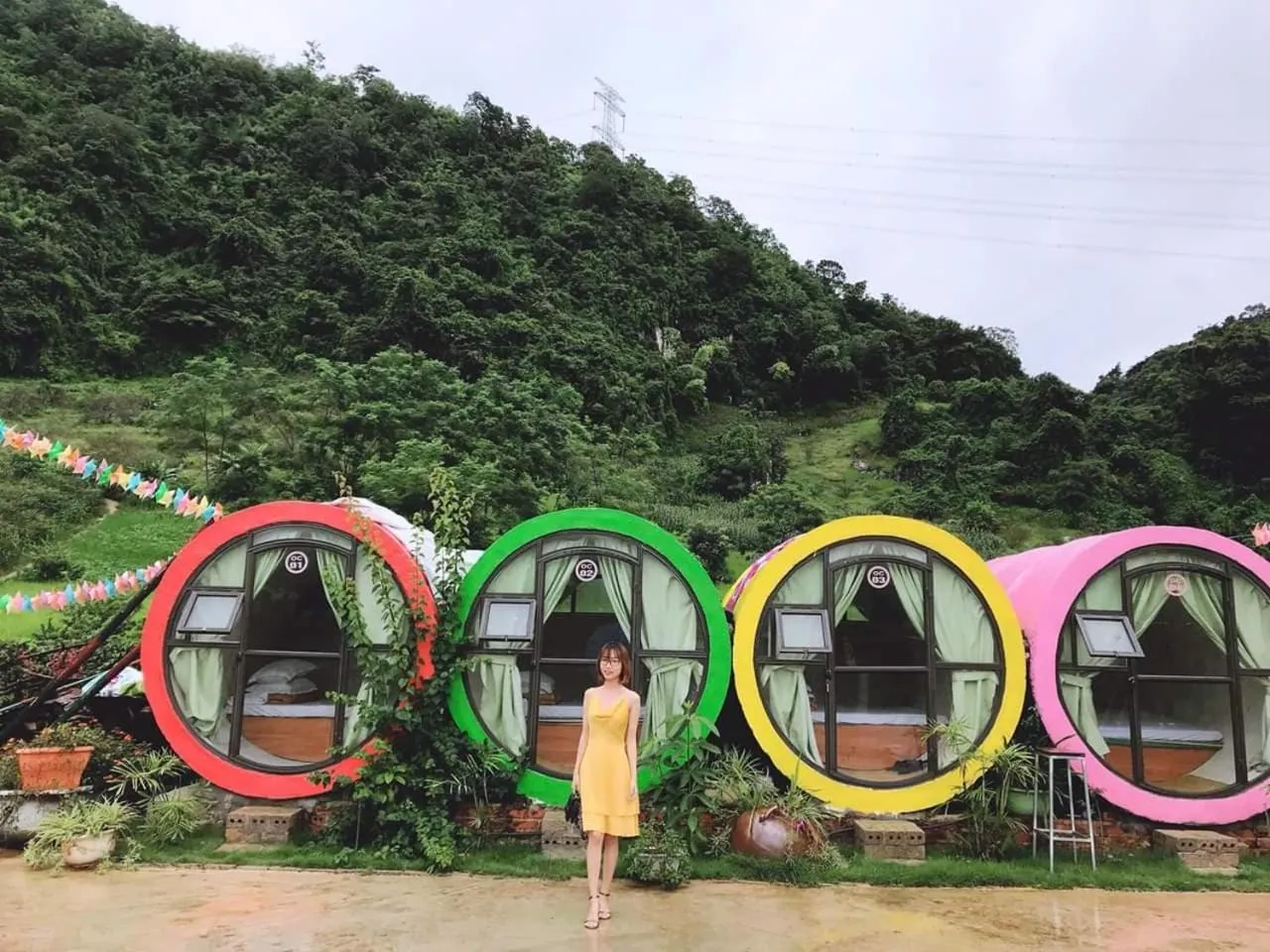 Mountain view in Eco House Mộc Châu