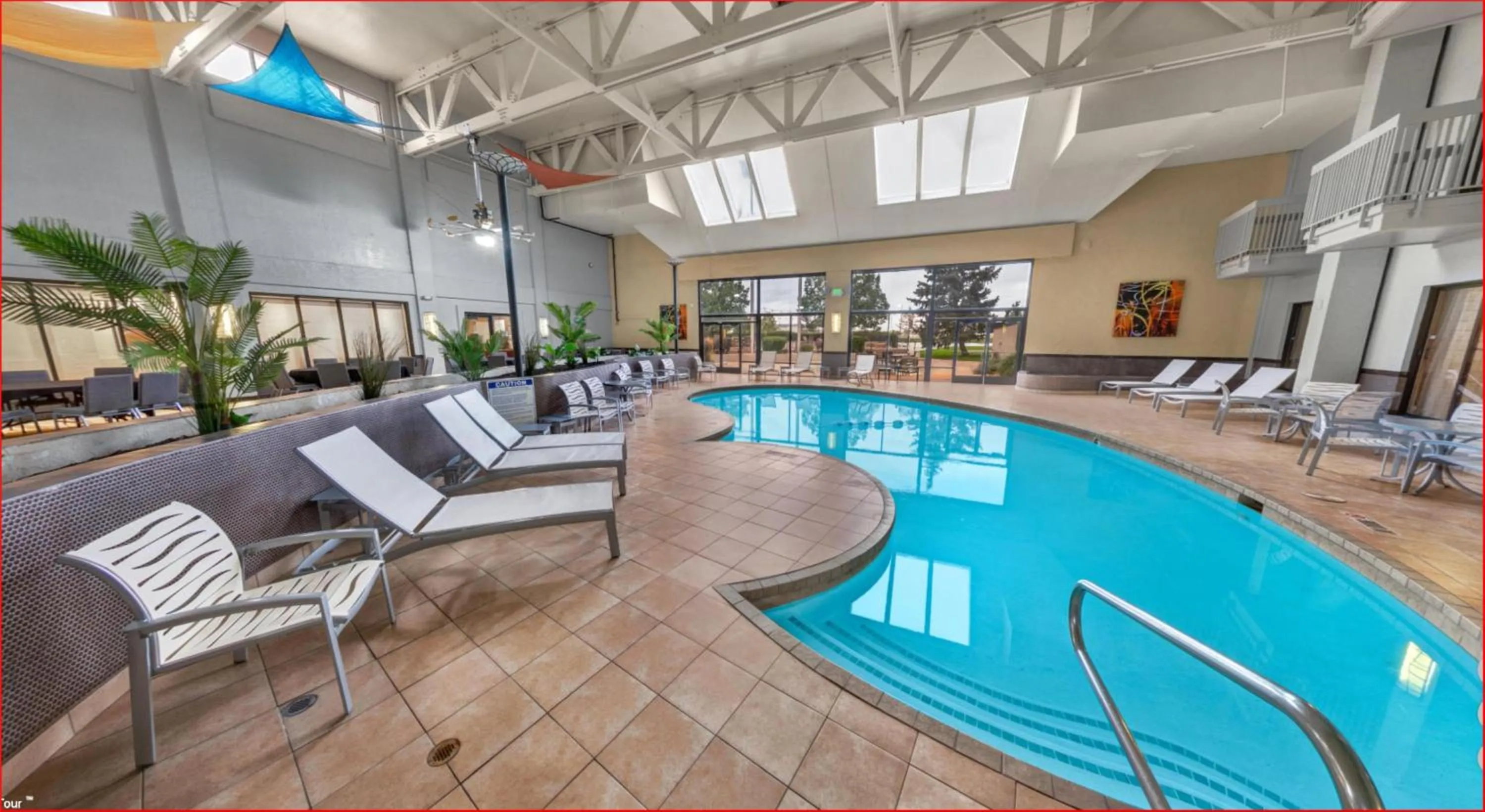 Pool view in DoubleTree by Hilton Hotel Salt Lake City Airport