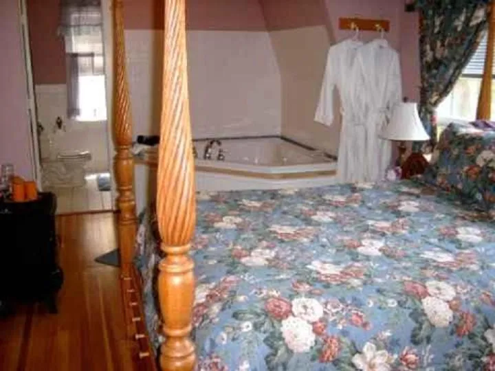 Bathroom, Bed in Brookview Manor Inn