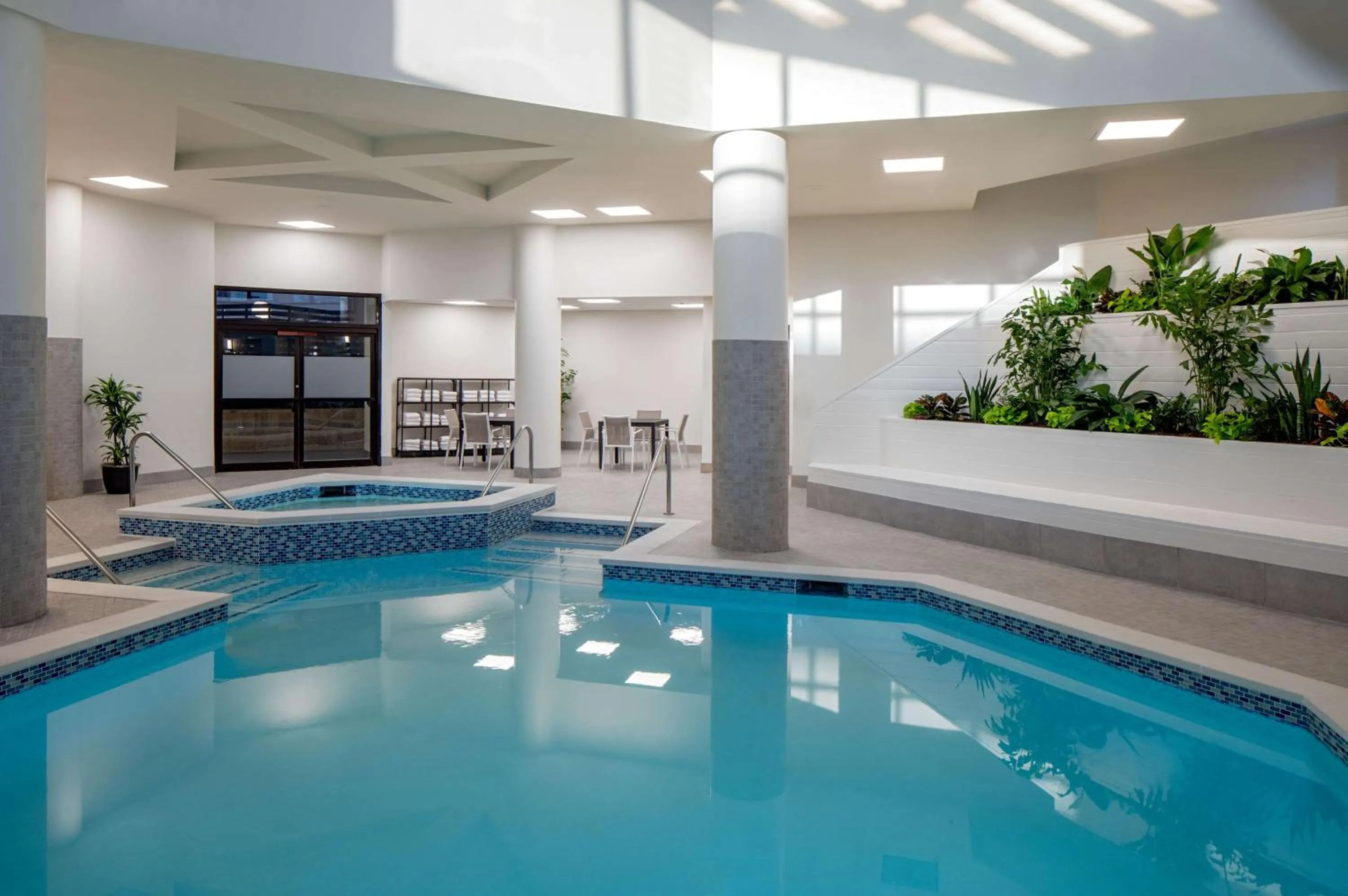 Pool view in Doubletree Suites by Hilton Salt Lake City