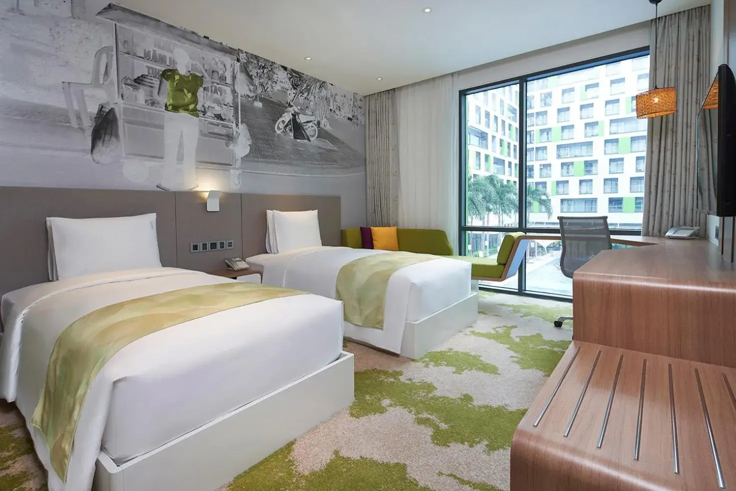 Standard Twin Room with Pool View - single occupancy in Holiday Inn & Suites Saigon Airport by IHG Standard Twin Room with Pool View - single occupancy in Holiday Inn & Suites Saigon Airport by IHG