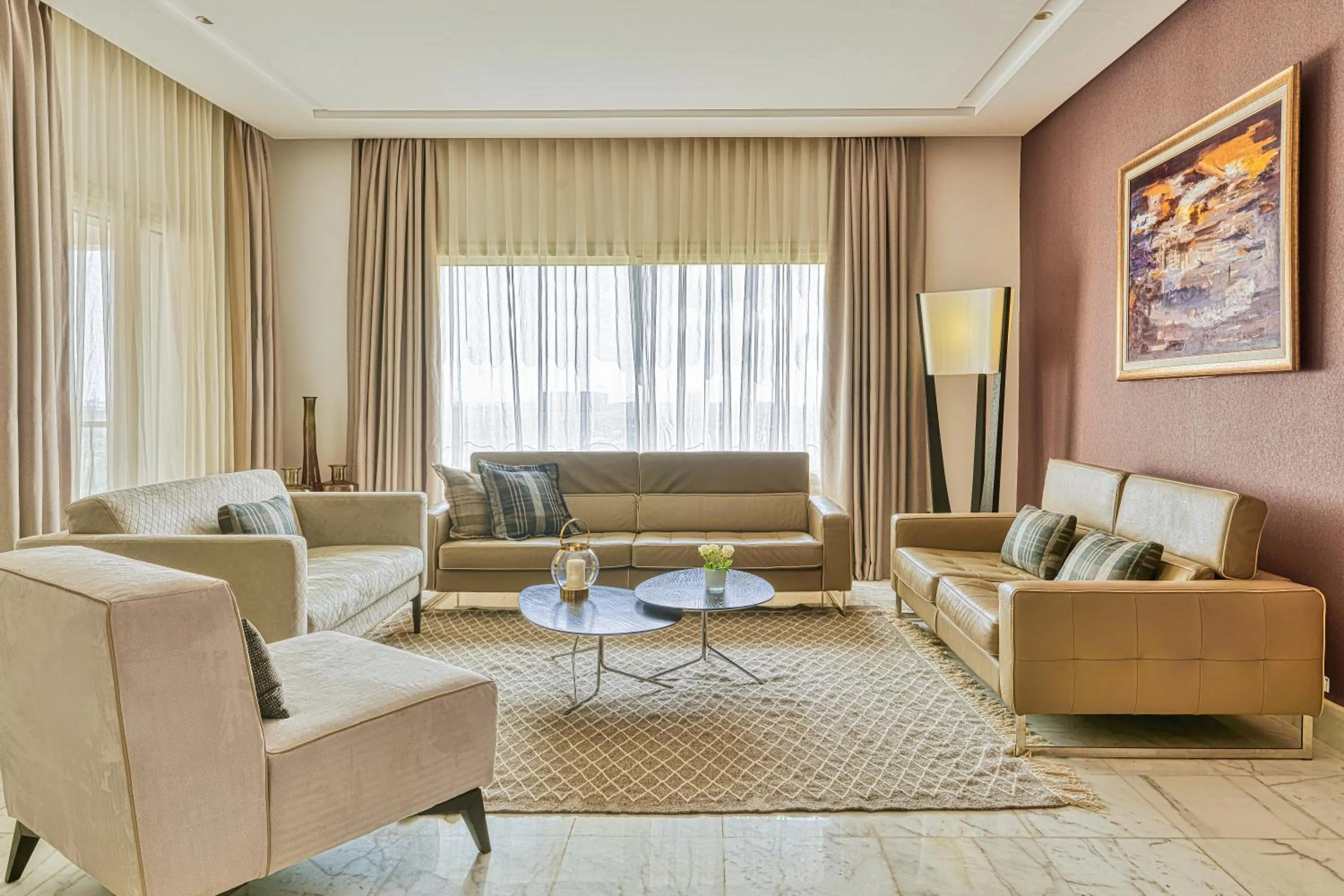 Living room in ADAM Hotel Suites