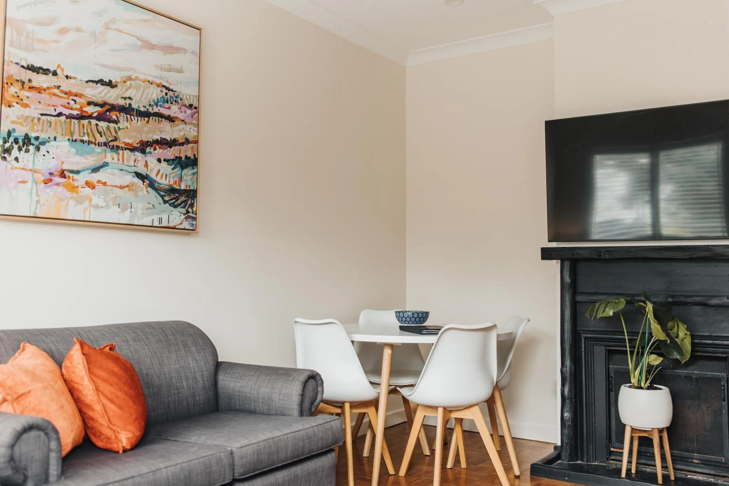 Living room in The Mill Apartments Clare Valley