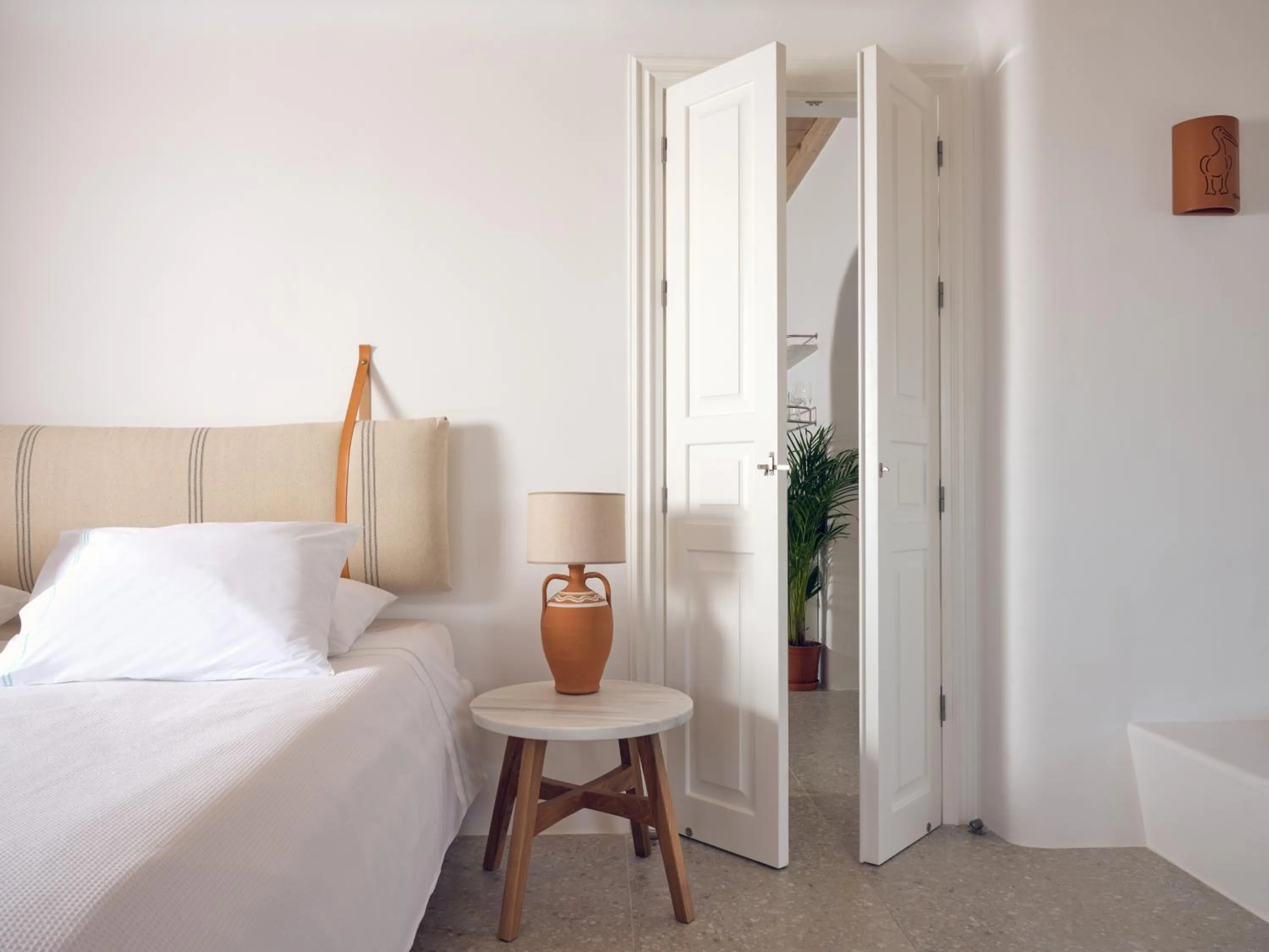 Bed in Belvedere Mykonos - Hilltop Rooms & Suites - The Leading Hotels of the World