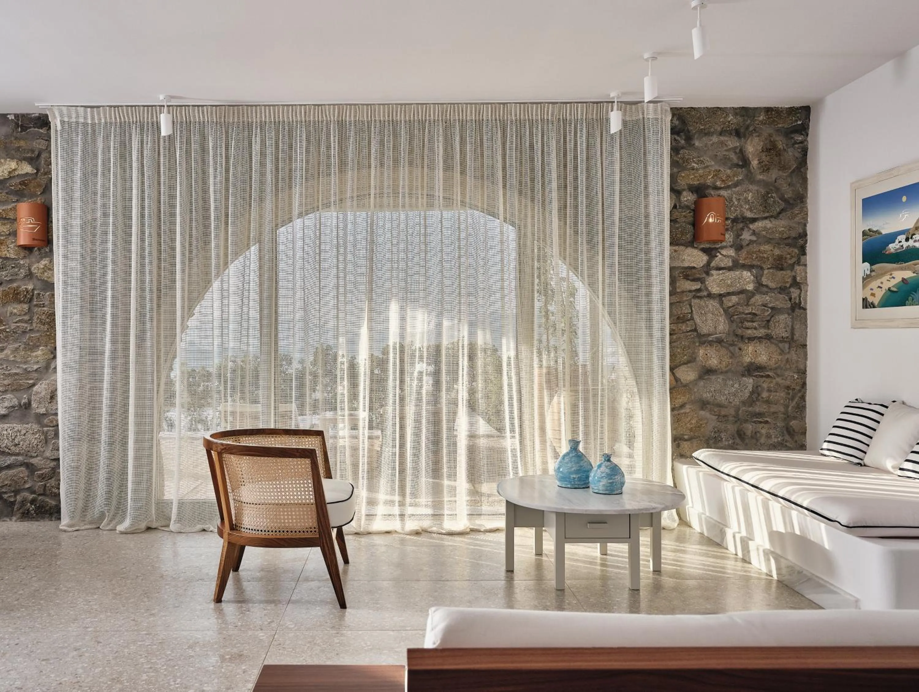 Living room in Belvedere Mykonos - Hilltop Rooms & Suites - The Leading Hotels of the World