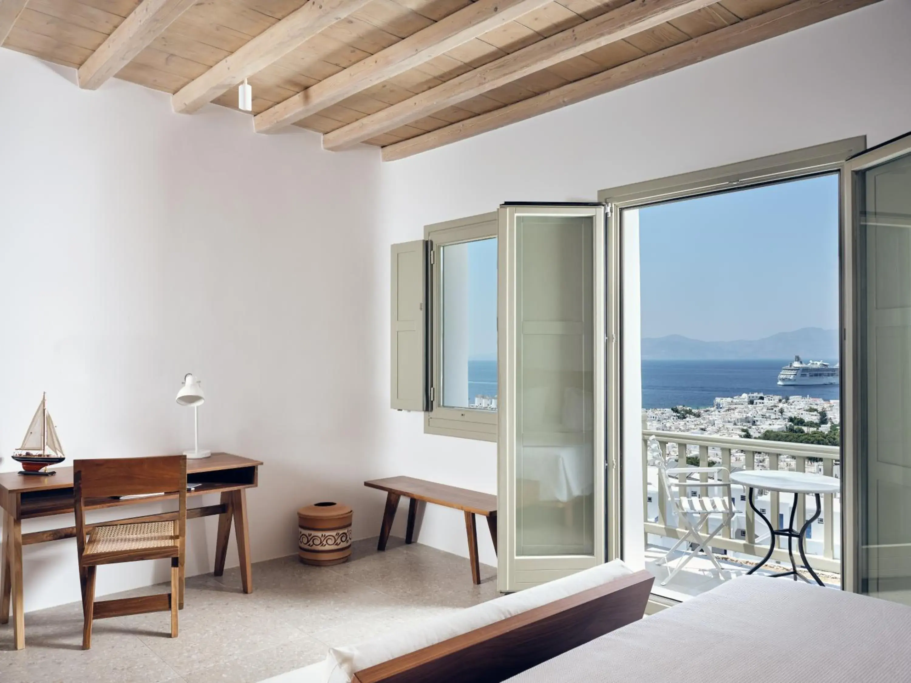 Hilltop Sea View Room in Belvedere Mykonos - Hilltop Rooms & Suites - The Leading Hotels of the World Hilltop Sea View Room in Belvedere Mykonos - Hilltop Rooms & Suites - The Leading Hotels of the World