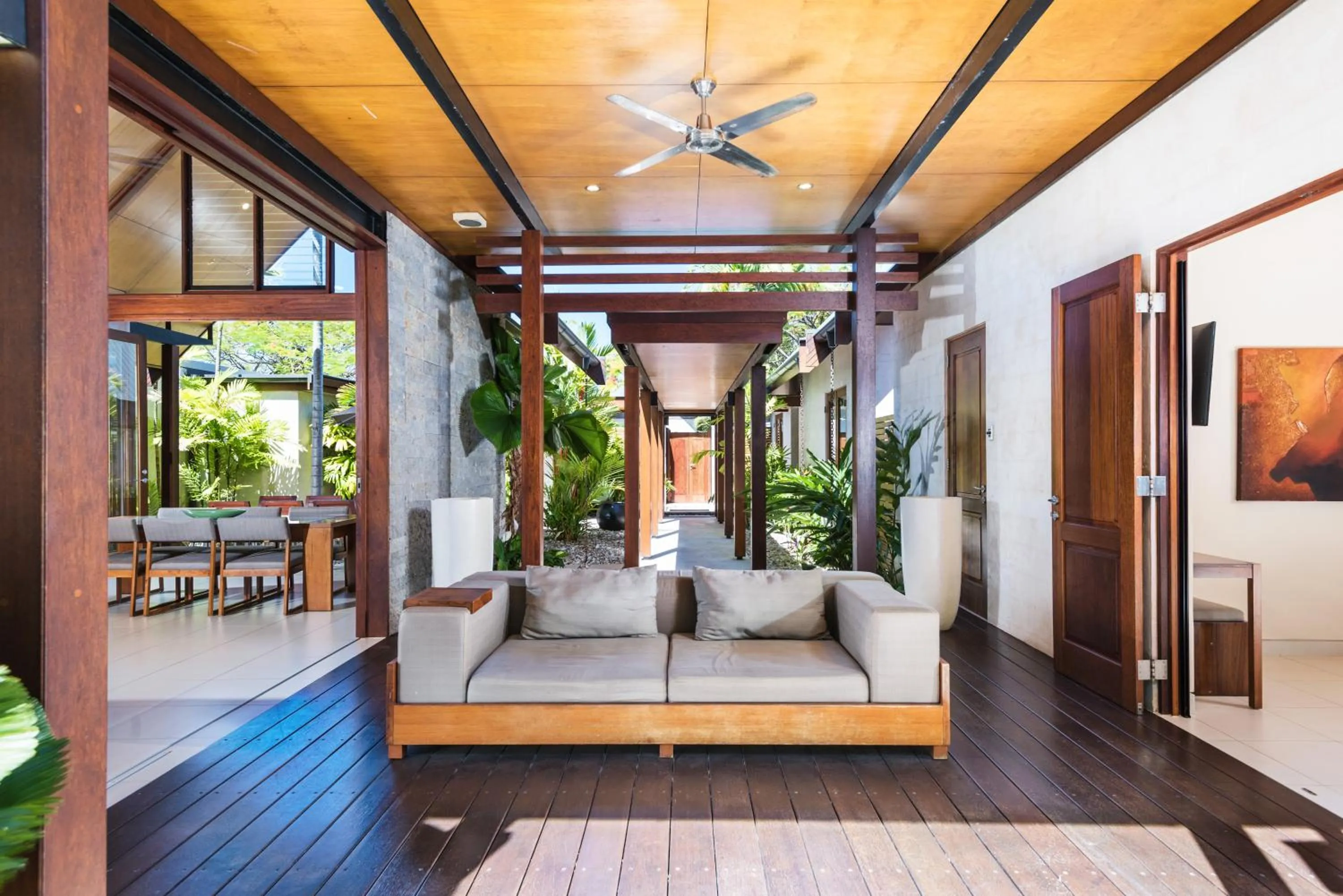 Seating area in Niramaya Villas and Spa