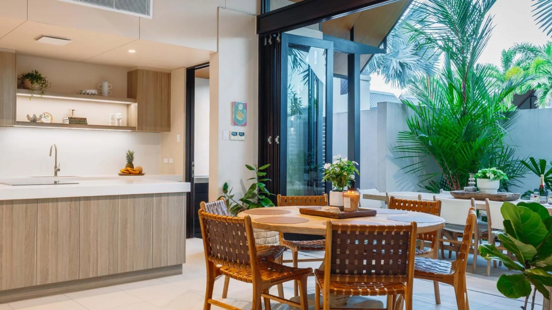Kitchen or kitchenette in Niramaya Villas and Spa
