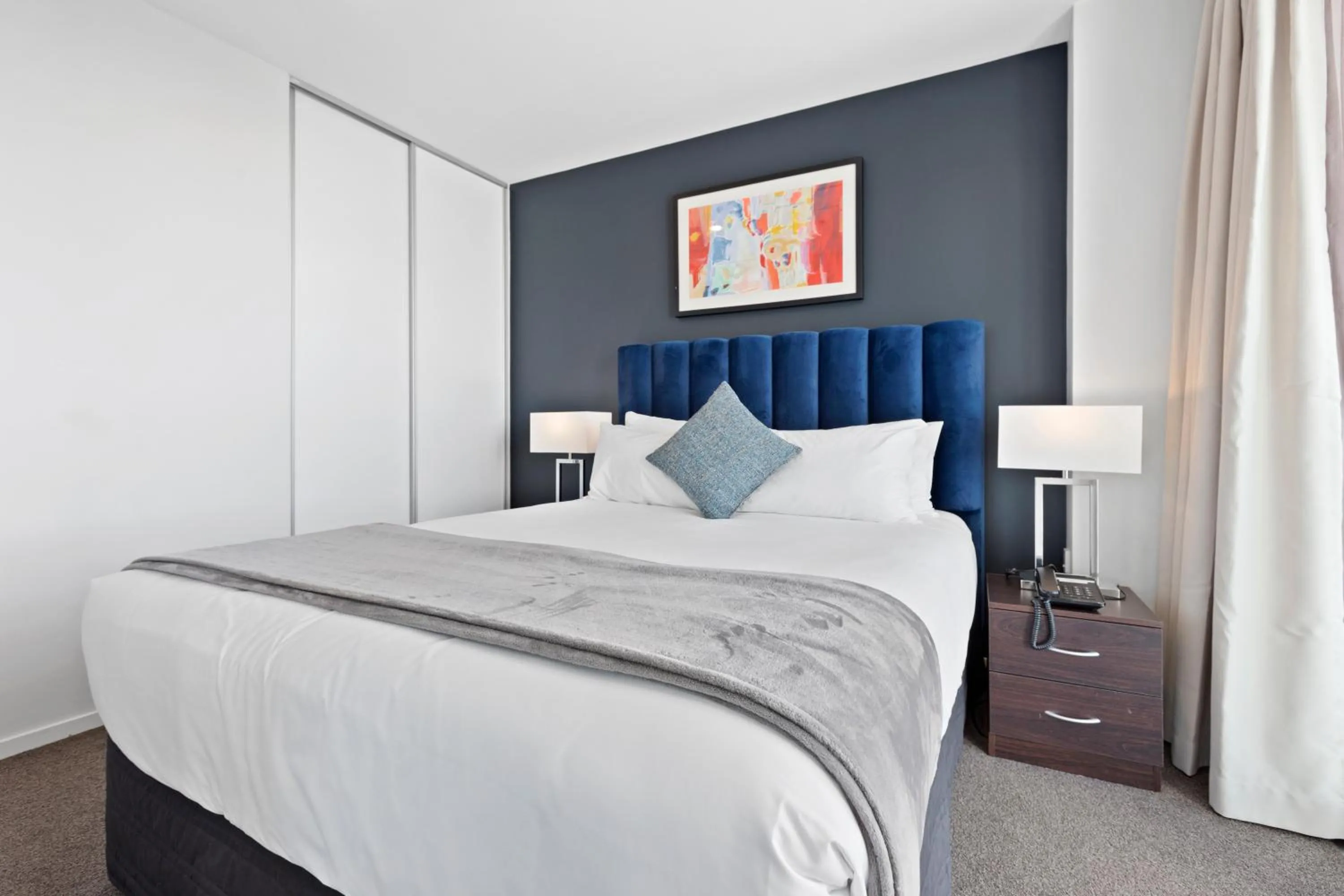 Bedroom, Bed in Proximity Apartments Manukau / Auckland Airport
