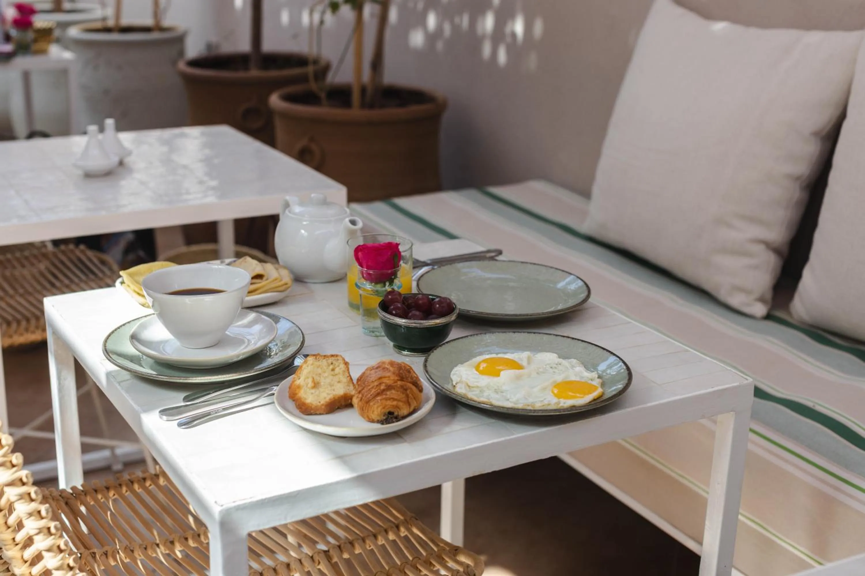 Continental breakfast in Riad M17 - Hammam & Spa