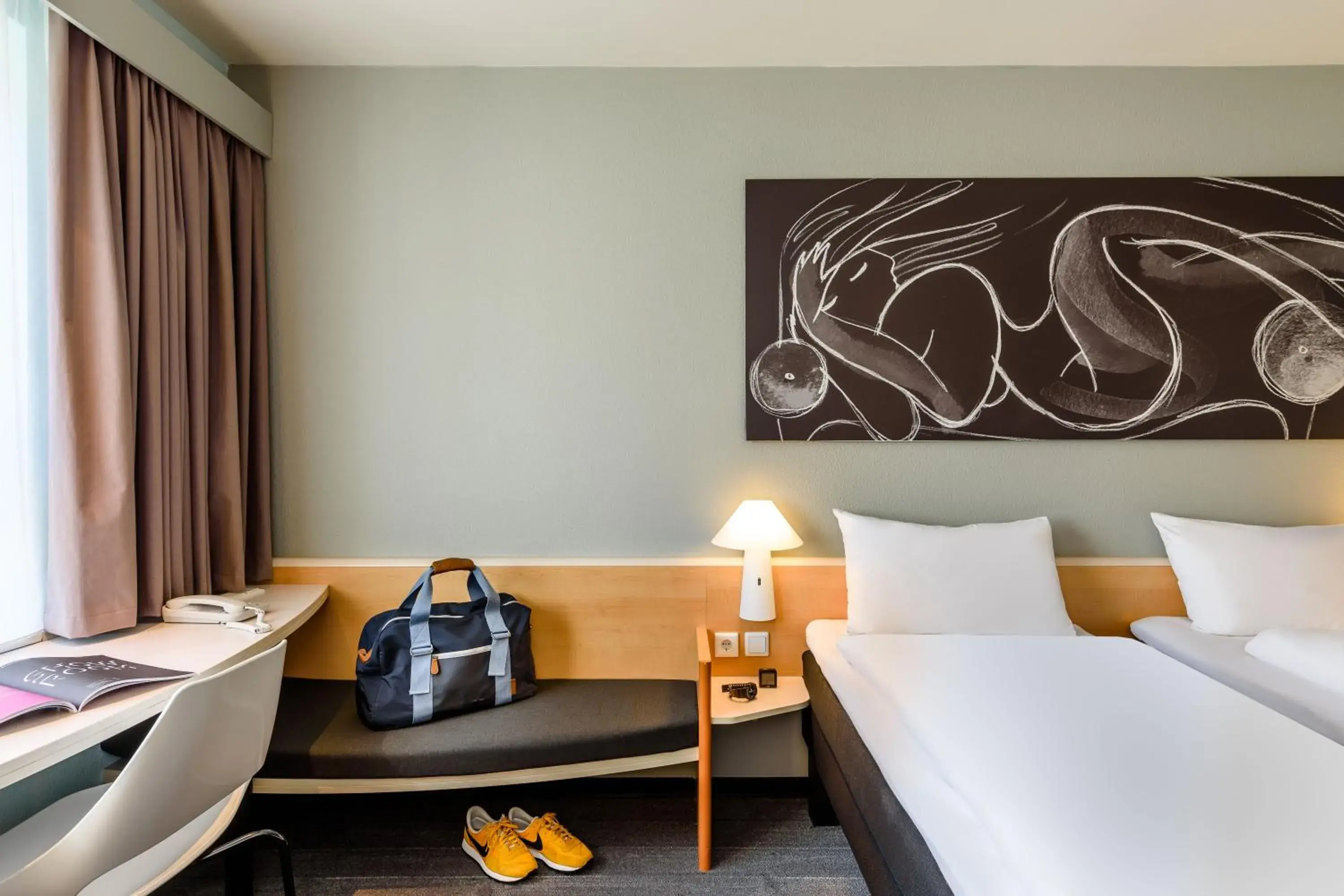 Bed in Hotel Ibis Bregenz Bed in Hotel Ibis Bregenz