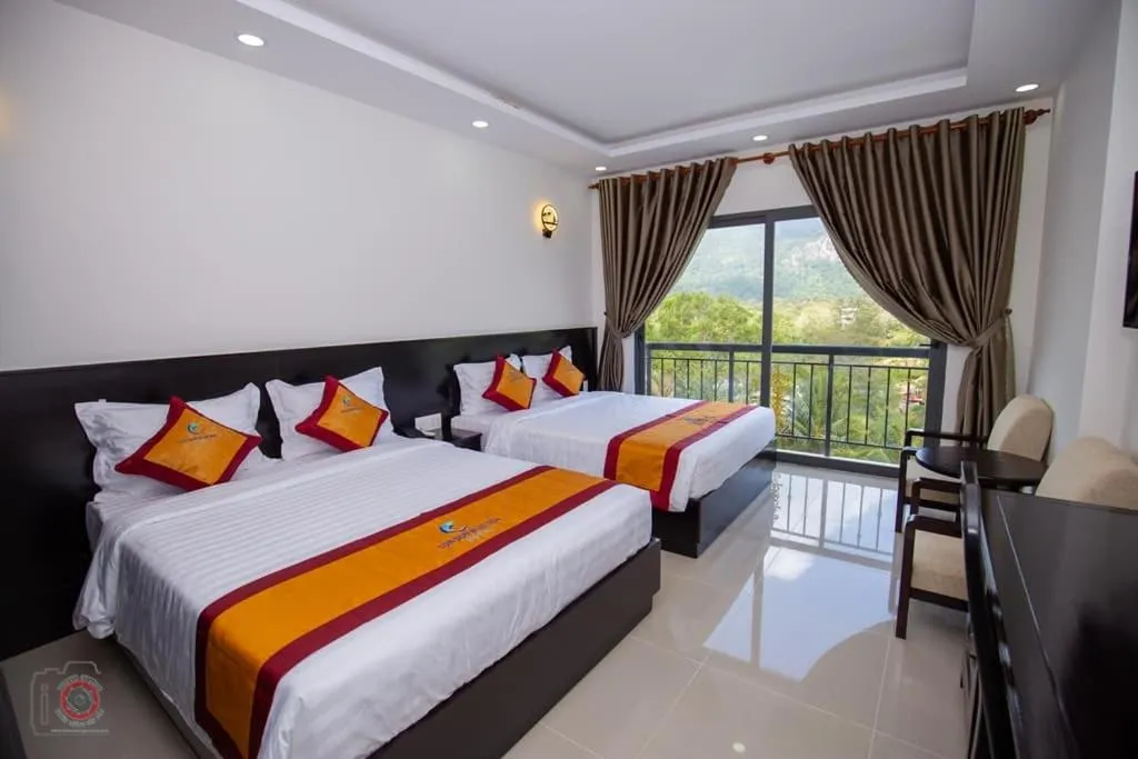 Bed in Con Son Blue Sea Hotel