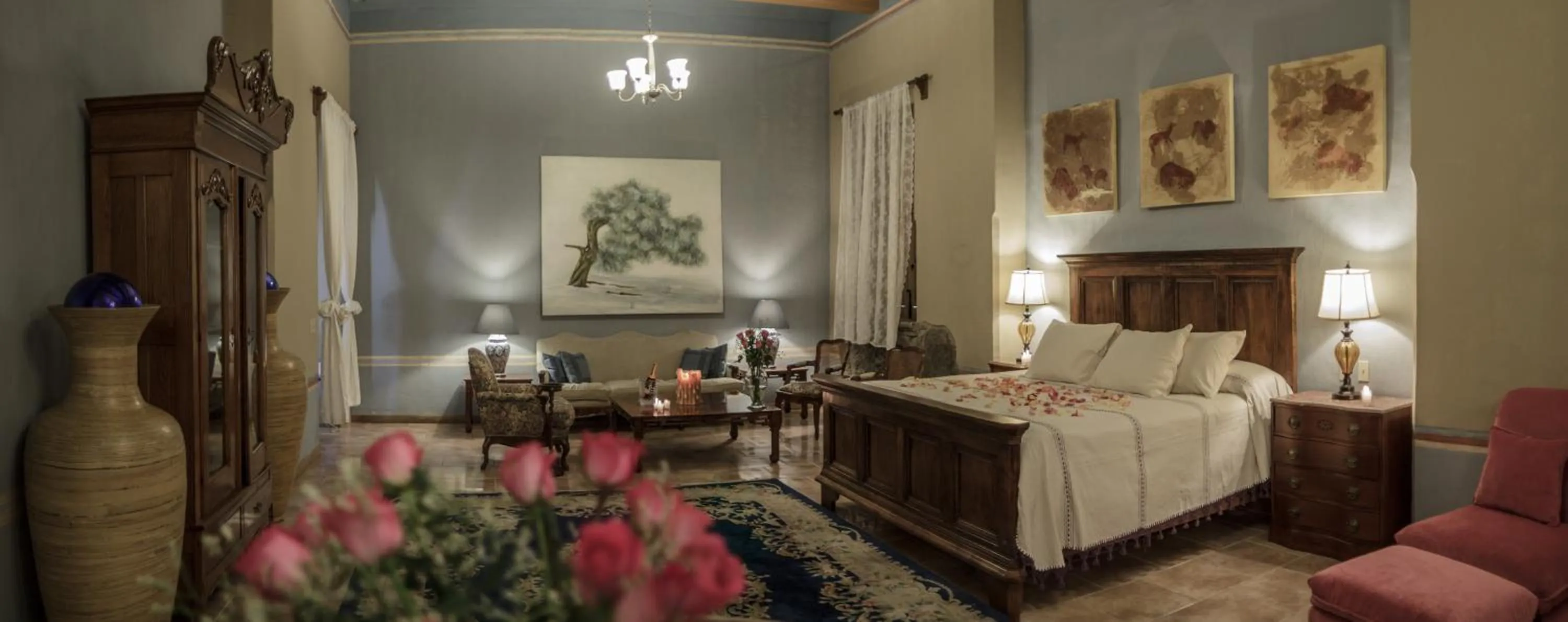 Night, Bed in Hacienda Labor de Rivera Hotel Boutique & Eventos