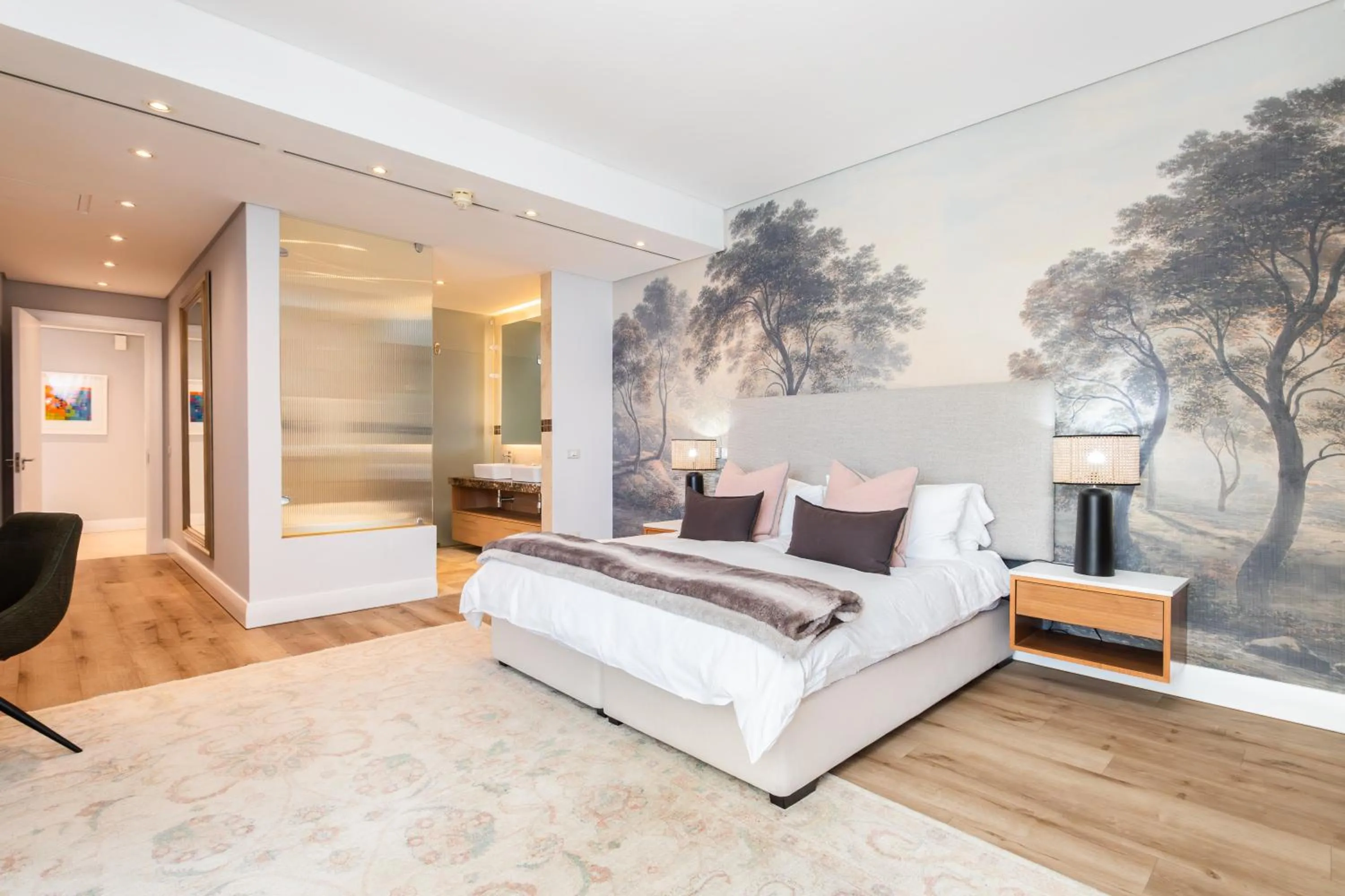 Bed in Mountain Marina Luxury Apartments