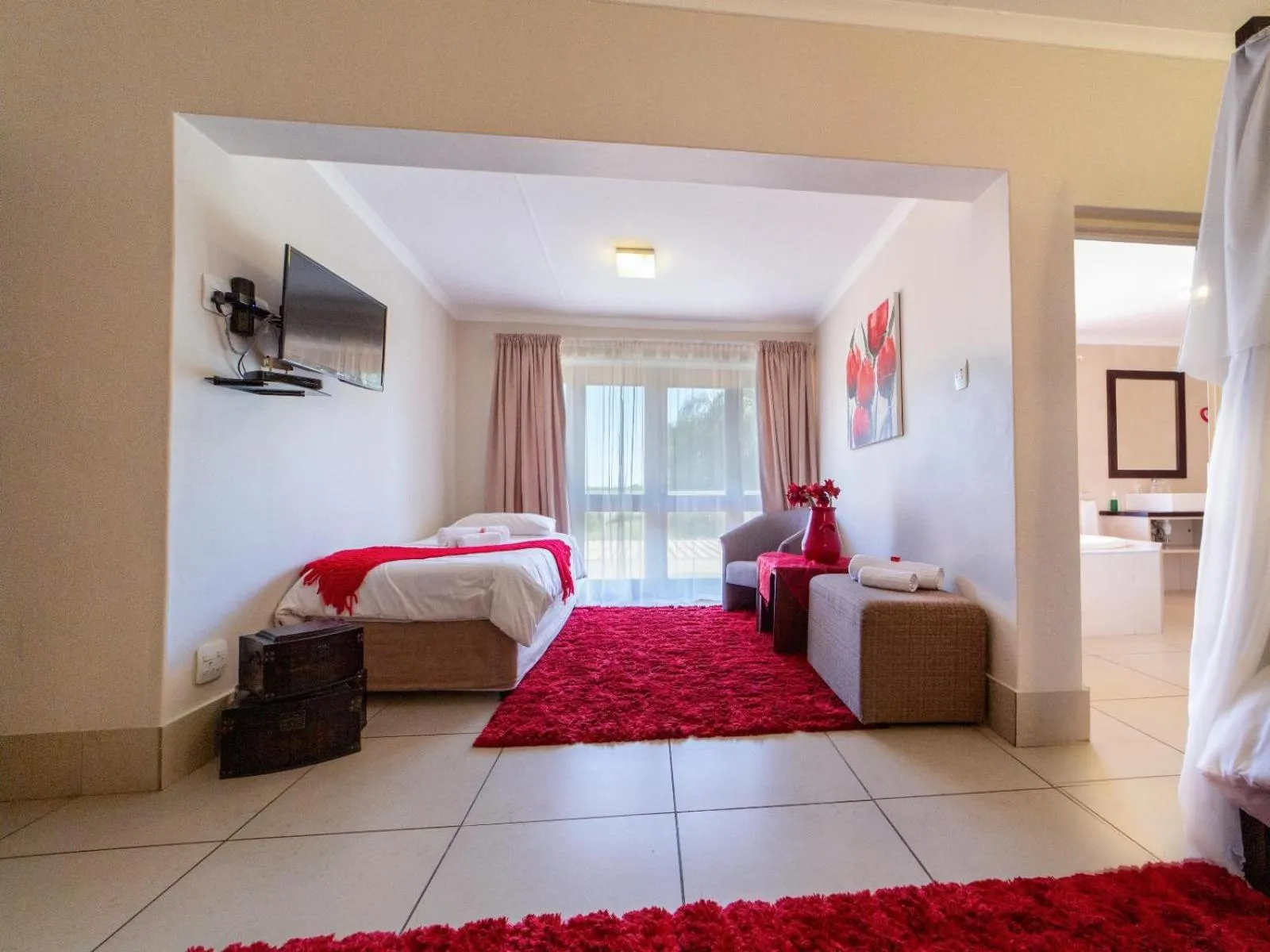 Bed in Sunriver Kalahari Lodge Riverside stay in Upington