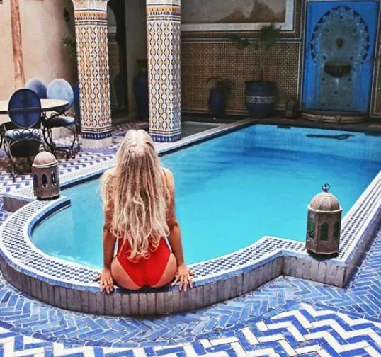 Swimming pool in Riad Puchka