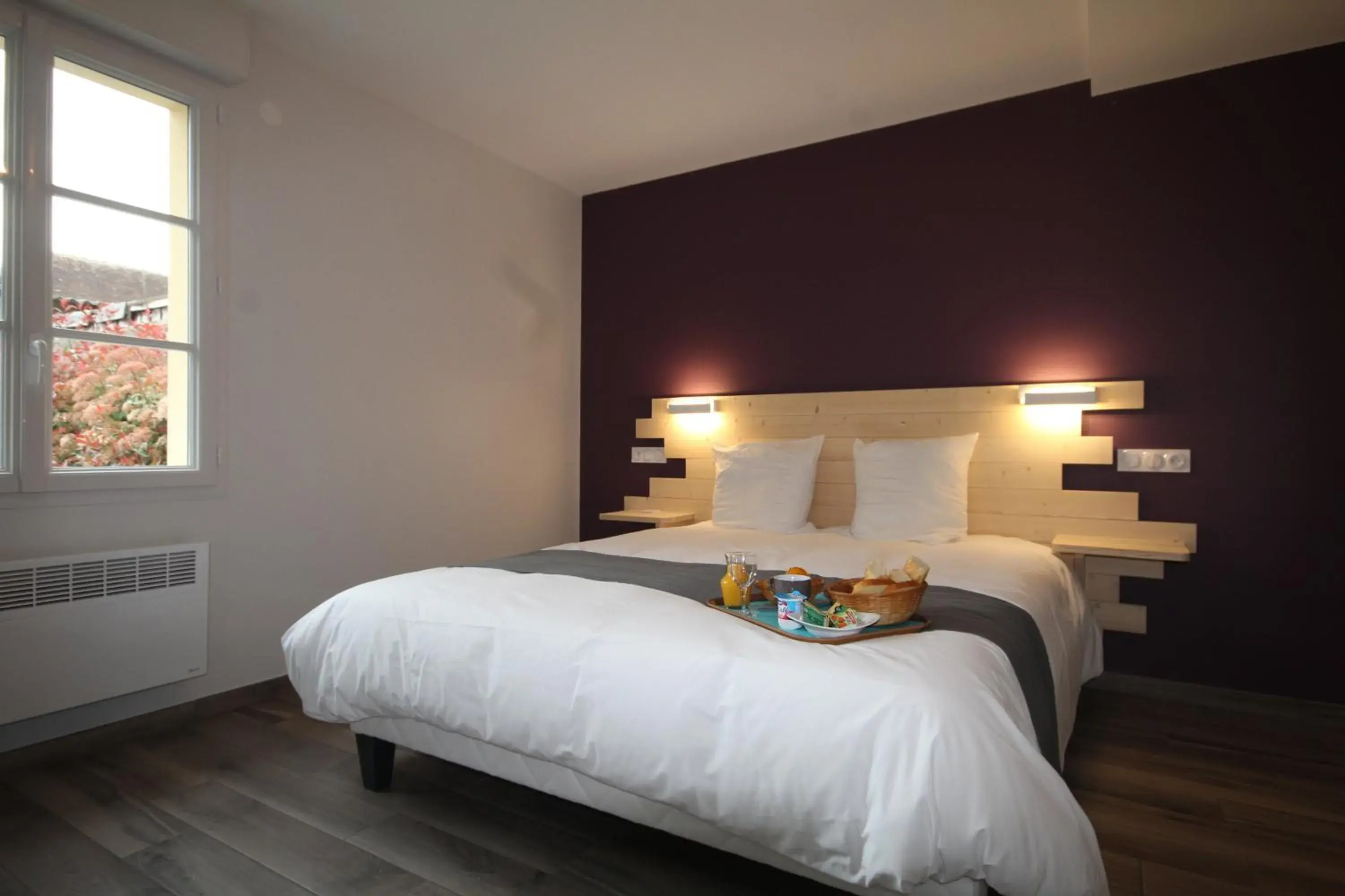 Bedroom, Bed in Logis hôtel restaurant Auberge de la Cloche Bedroom, Bed in Logis hôtel restaurant Auberge de la Cloche